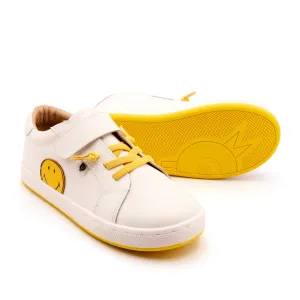 Old Soles Boy's and Girl's Smiles Casual Shoes - Snow / Fluro Yellow vacation mode