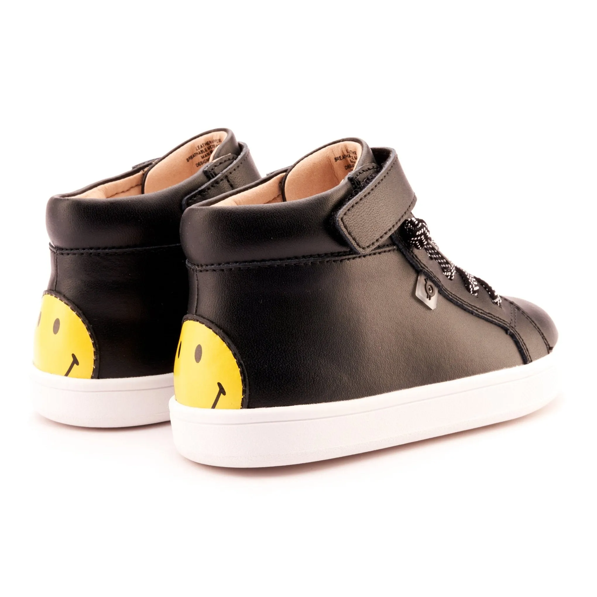 Old Soles Boy's and Girl's Smiley Casual Shoes - Sneak Black soft base