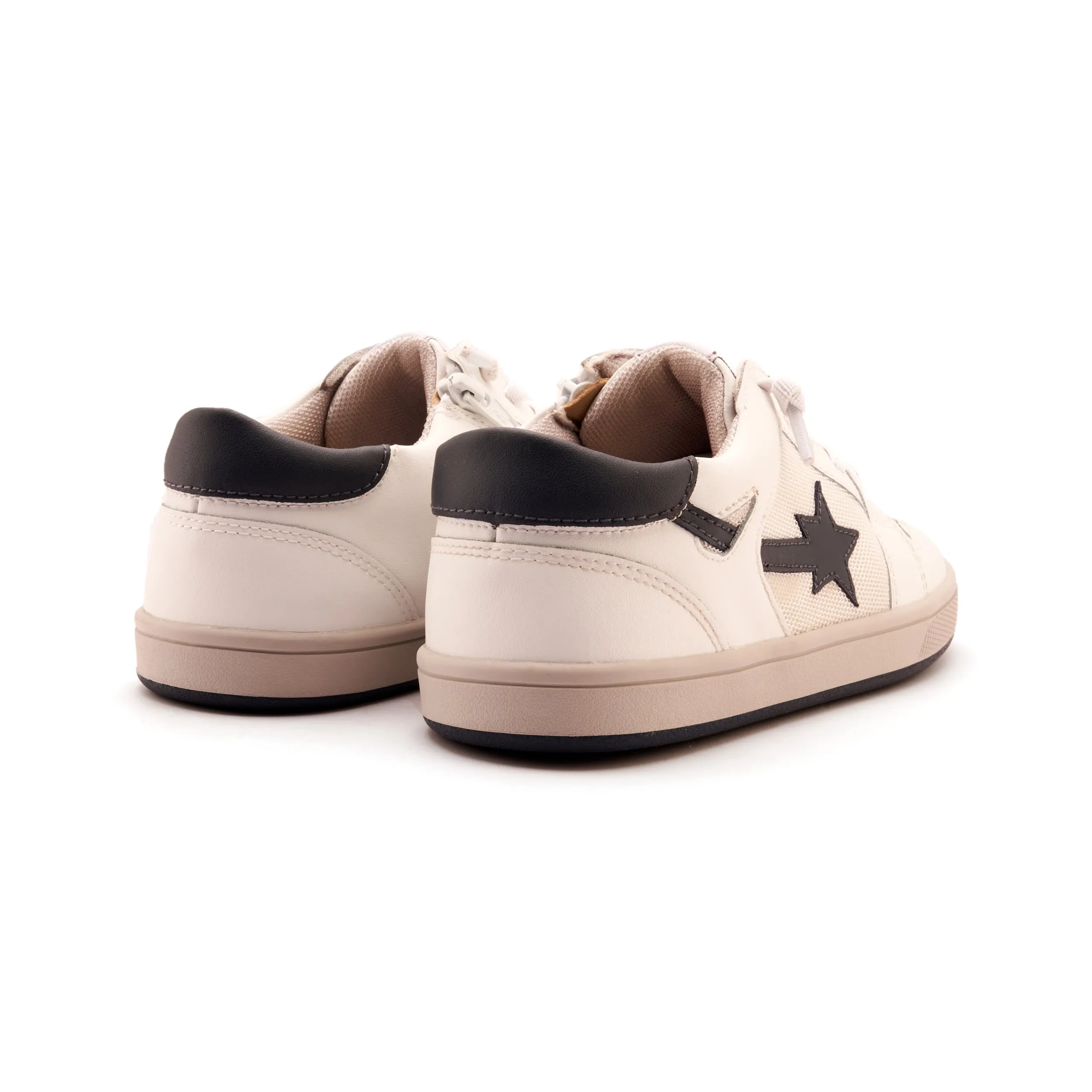 Old Soles Boy's and Girl's Star Runner Casual Shoes - Snow / Navy / Gris on the go