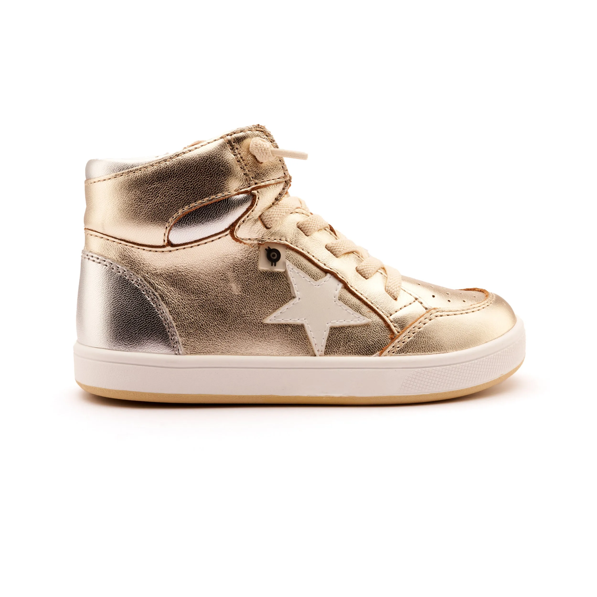 Old Soles Boy's and Girl's Starling Casual Shoes - Gold / Silver / Nacardo Blanco natural feel