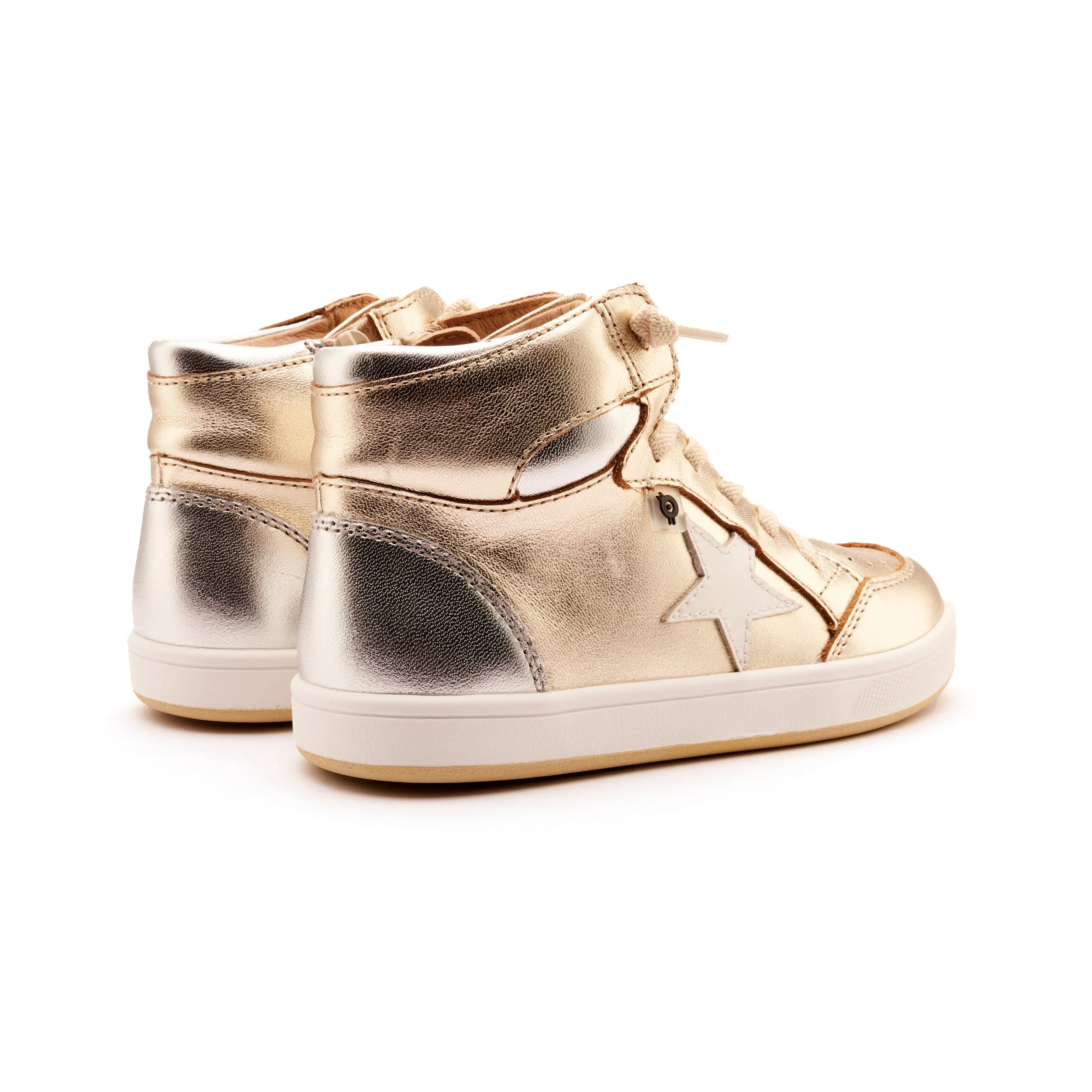 Old Soles Boy's and Girl's Starling Casual Shoes - Gold / Silver / Nacardo Blanco work chill