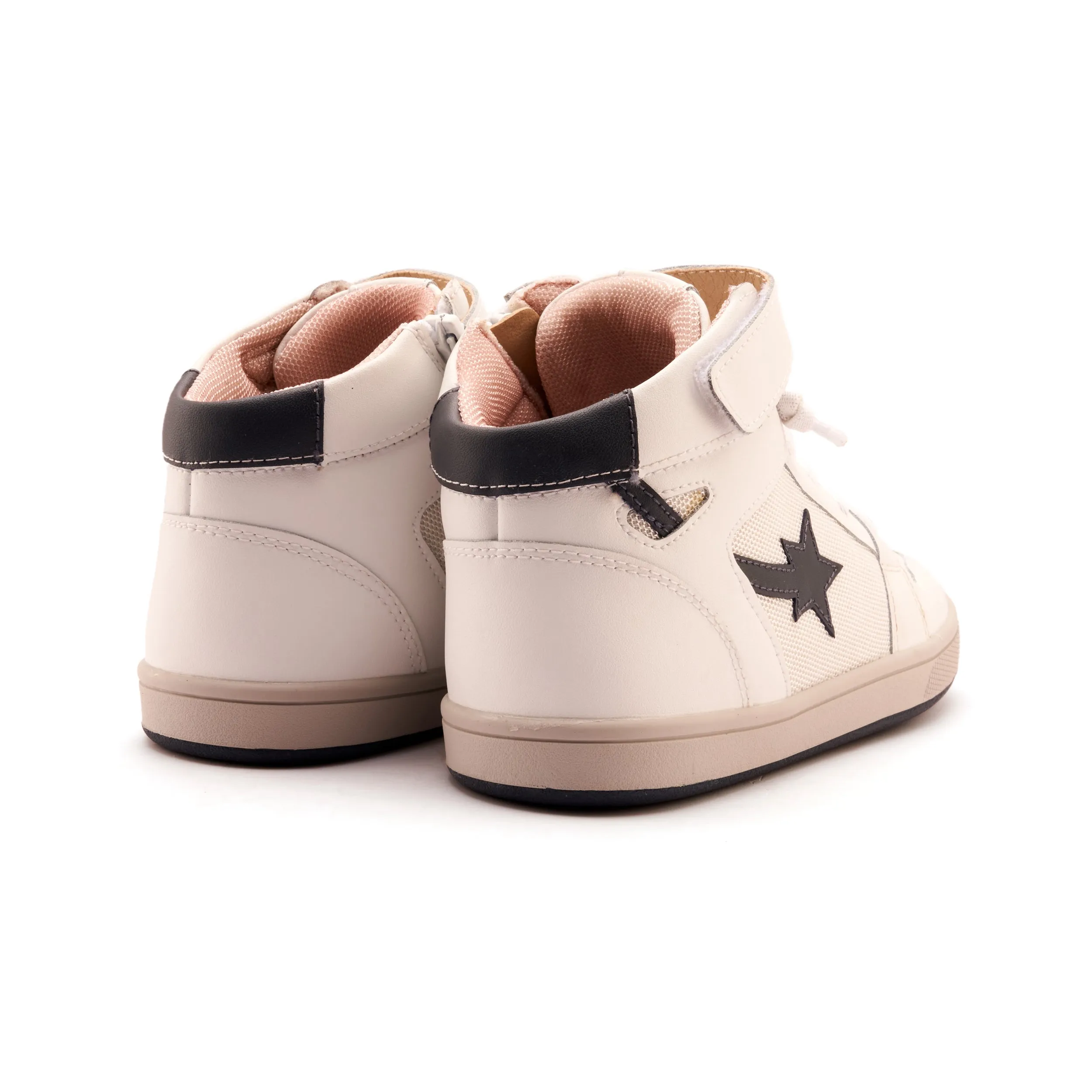 Old Soles Boy's and Girl's Team Sport Casual Shoes - Snow / Navy / Gris soft edge