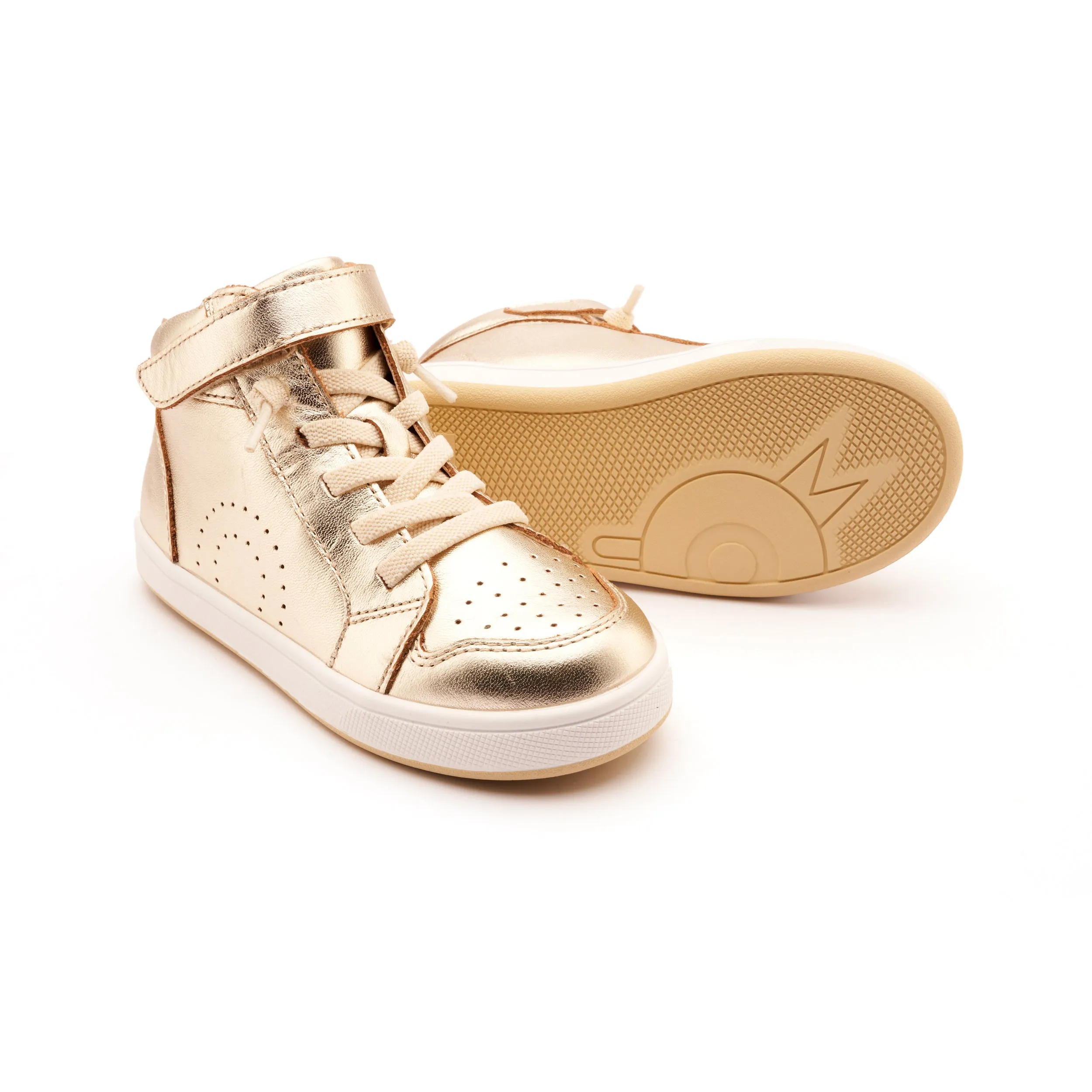 Old Soles Boy's and Girl's The Skill Casual Shoes - Gold feet happy