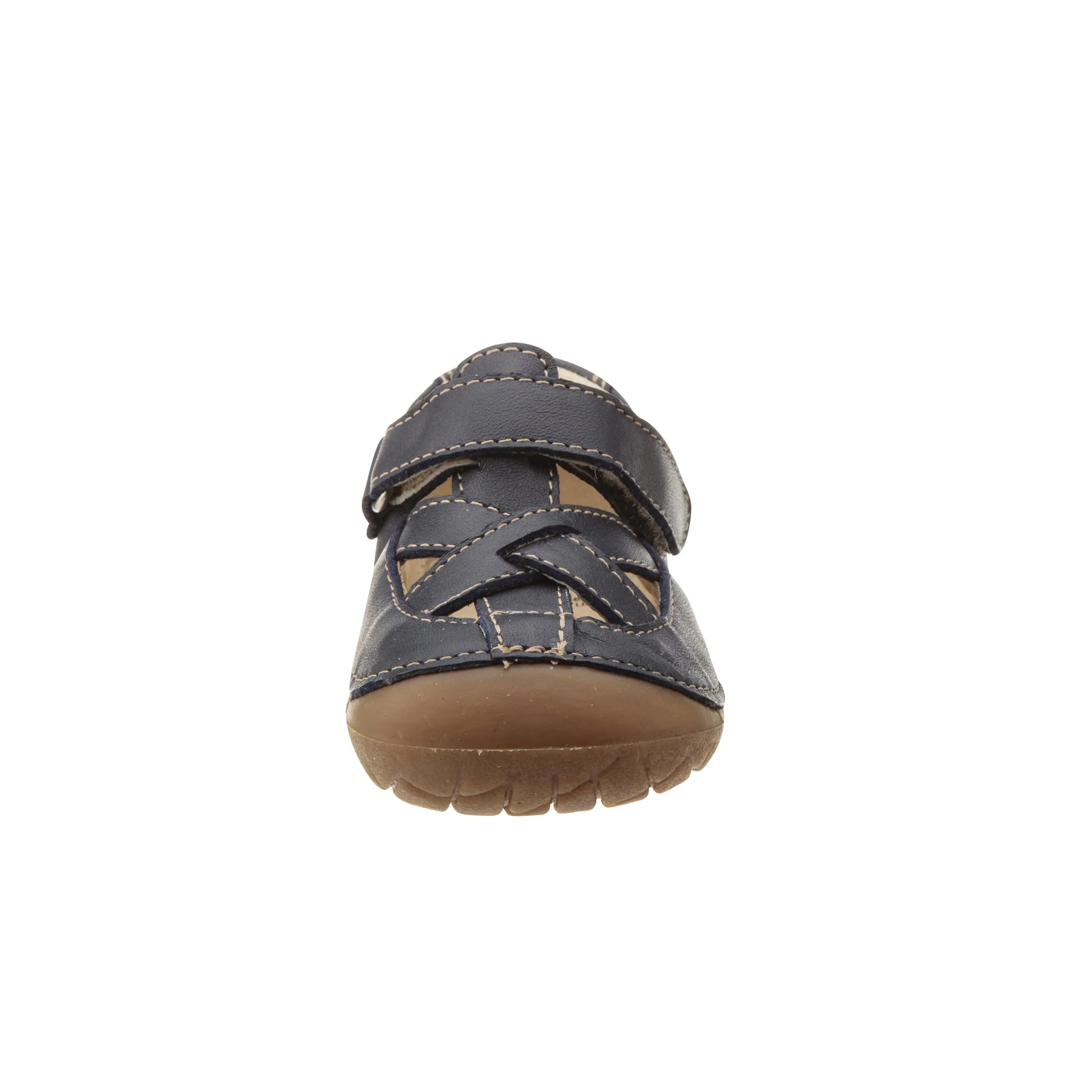 Old Soles Boy's and Girl's Thread Pave Leather Shoes, Navy Zen Feet