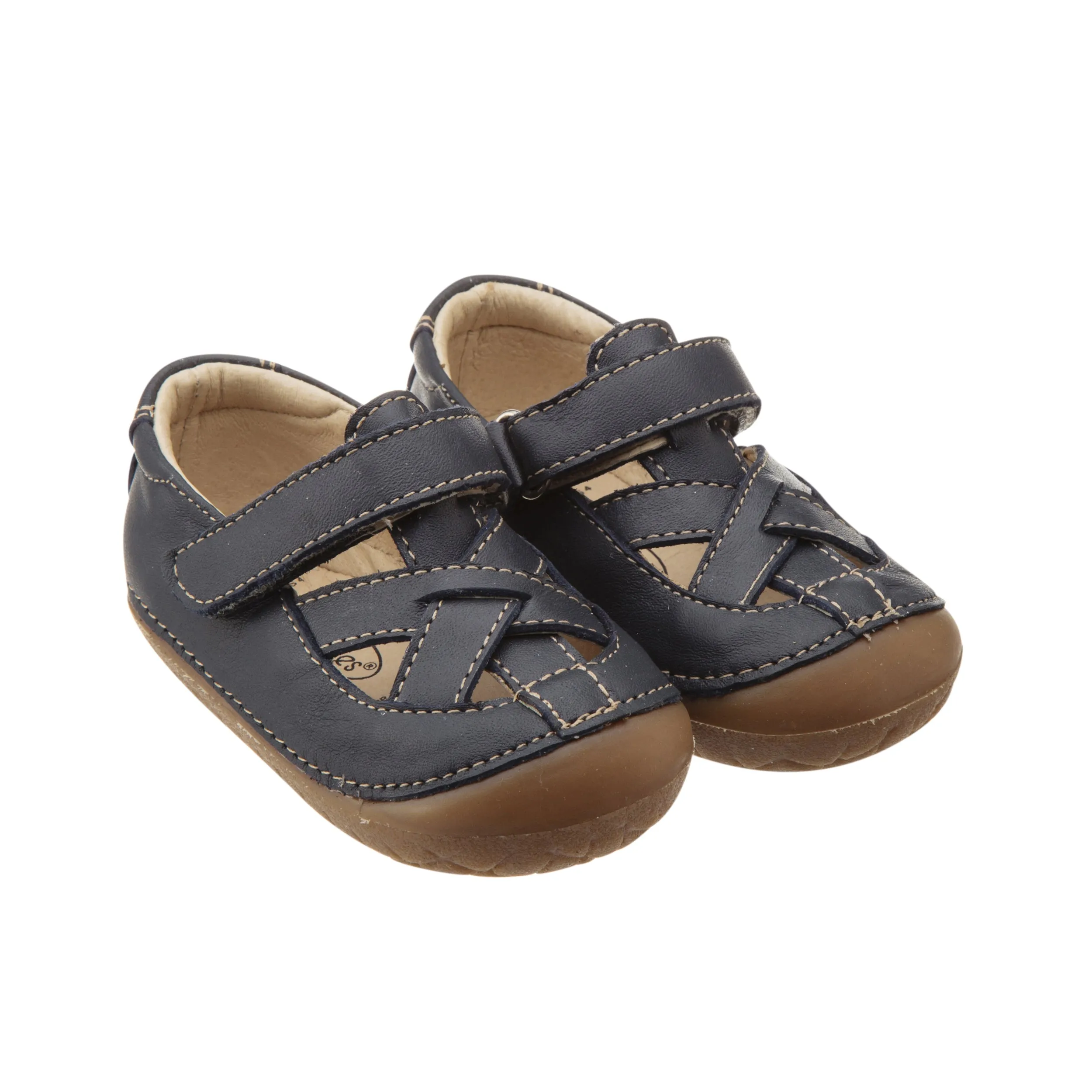 Old Soles Boy's and Girl's Thread Pave Leather Shoes, Navy Sunset Way