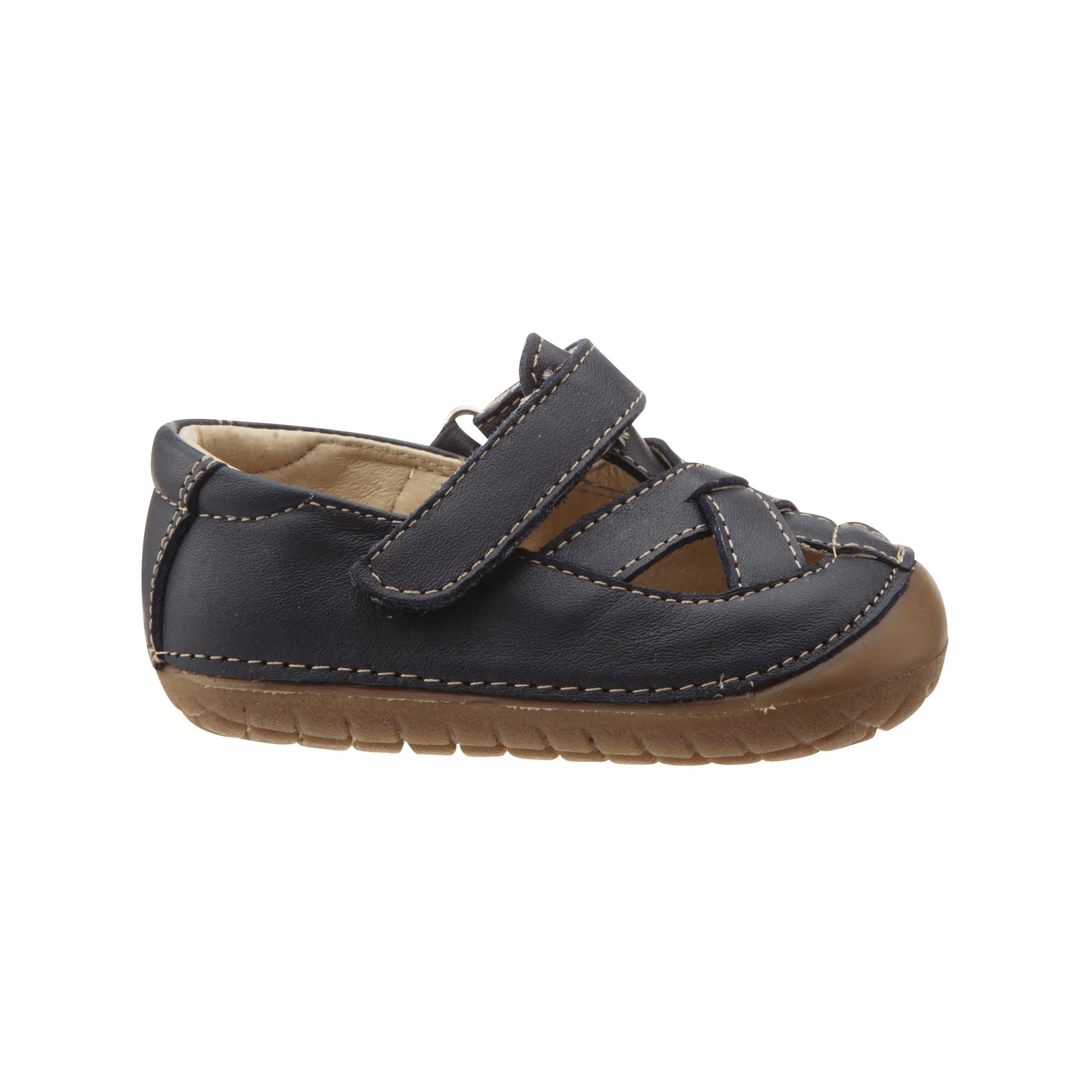 Old Soles Boy's and Girl's Thread Pave Leather Shoes, Navy Daily Walk