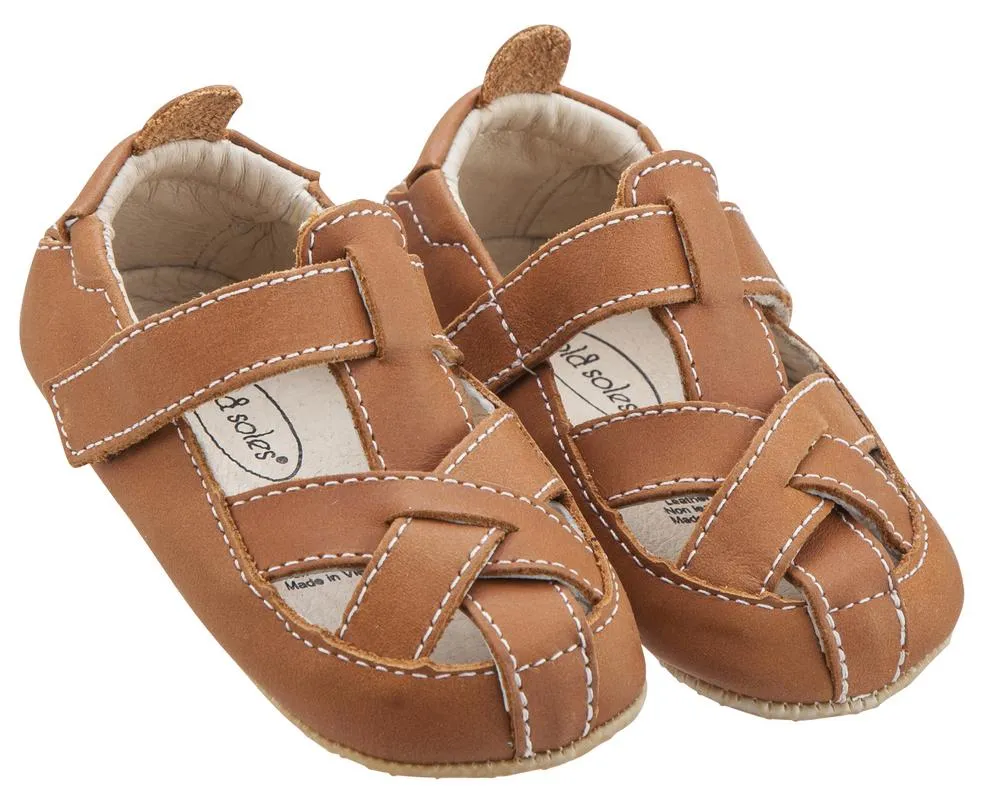 Old Soles Boy's and Girl's Thread Shoe Fisherman Leather Sandals, Tan Relax Walk