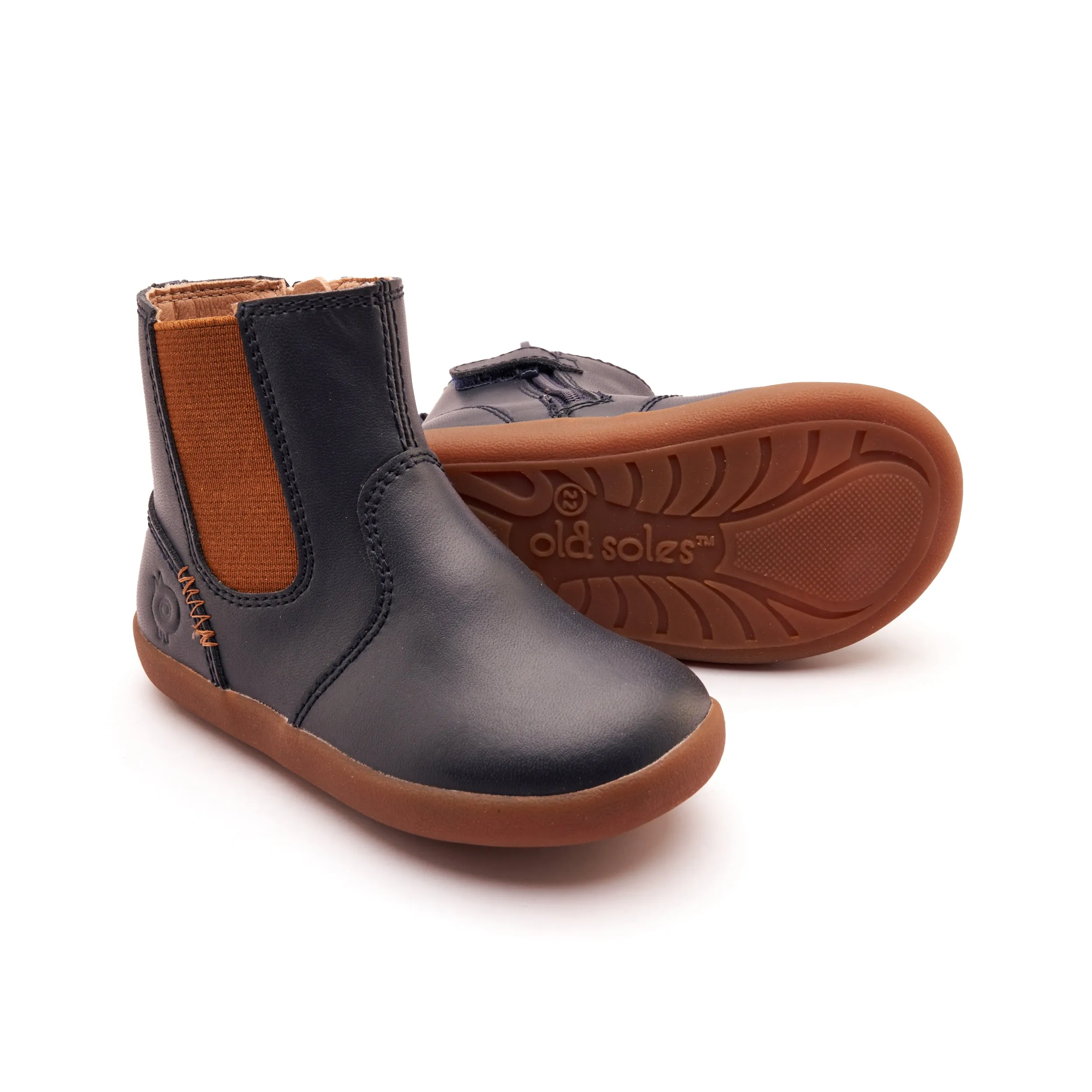 Old Soles Boy's and Girl's Ziggy Boot Boots - Navy cool tone