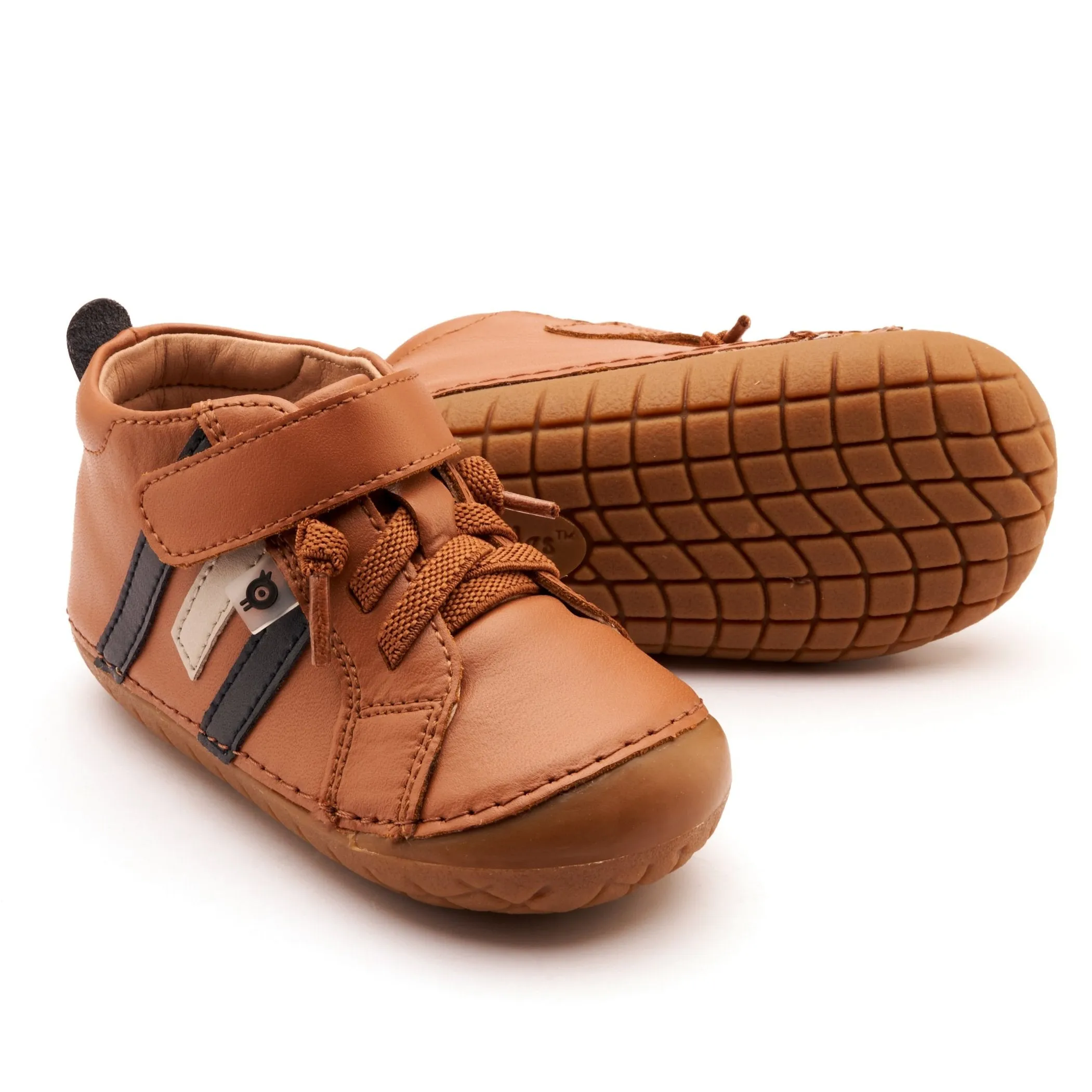 Old Soles Boy's AwayPave Casual Shoes - Tan / Navy / Gris smooth wear