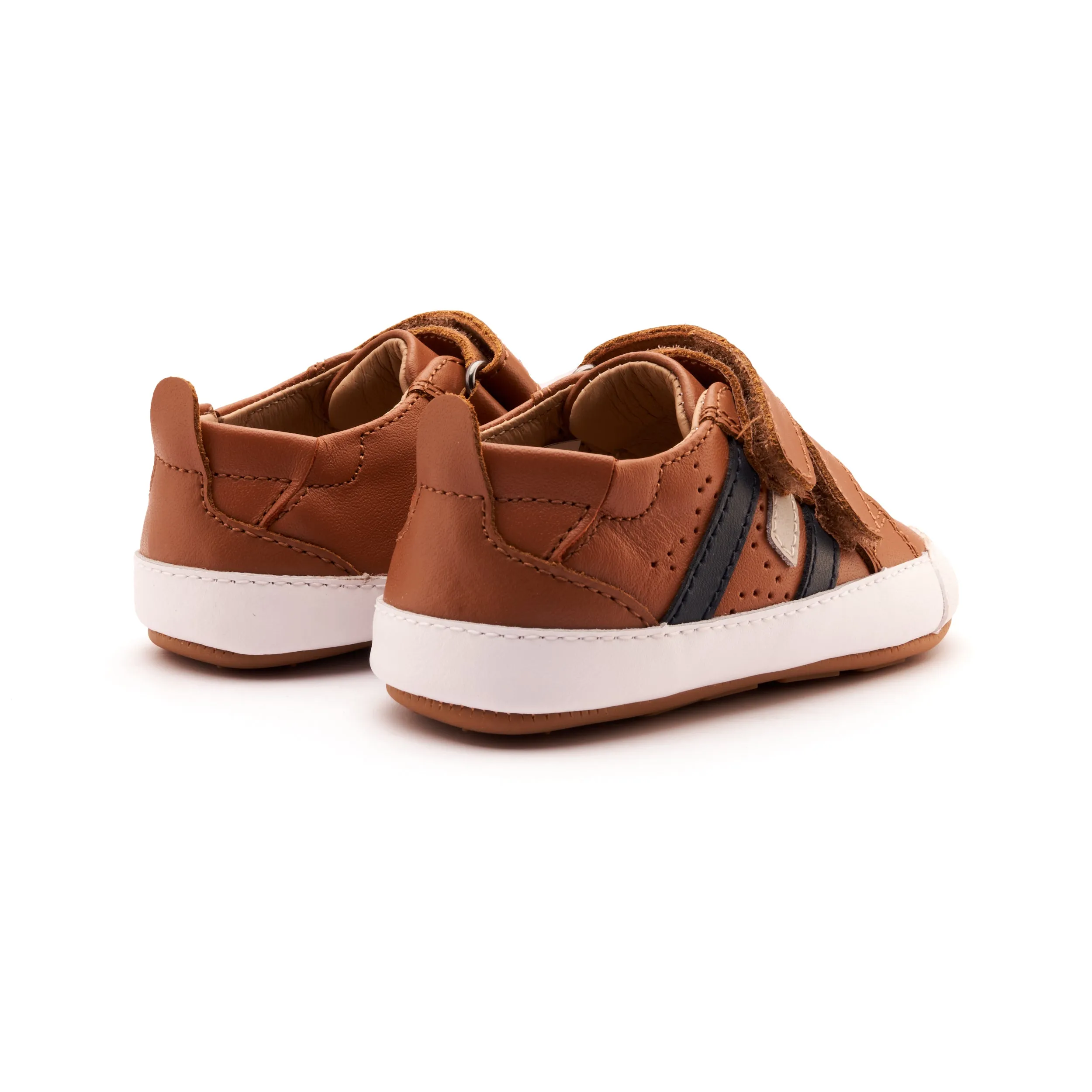 Old Soles Boy's Baby Bounce Casual Shoes - Tan / Navy / Gris comfort now