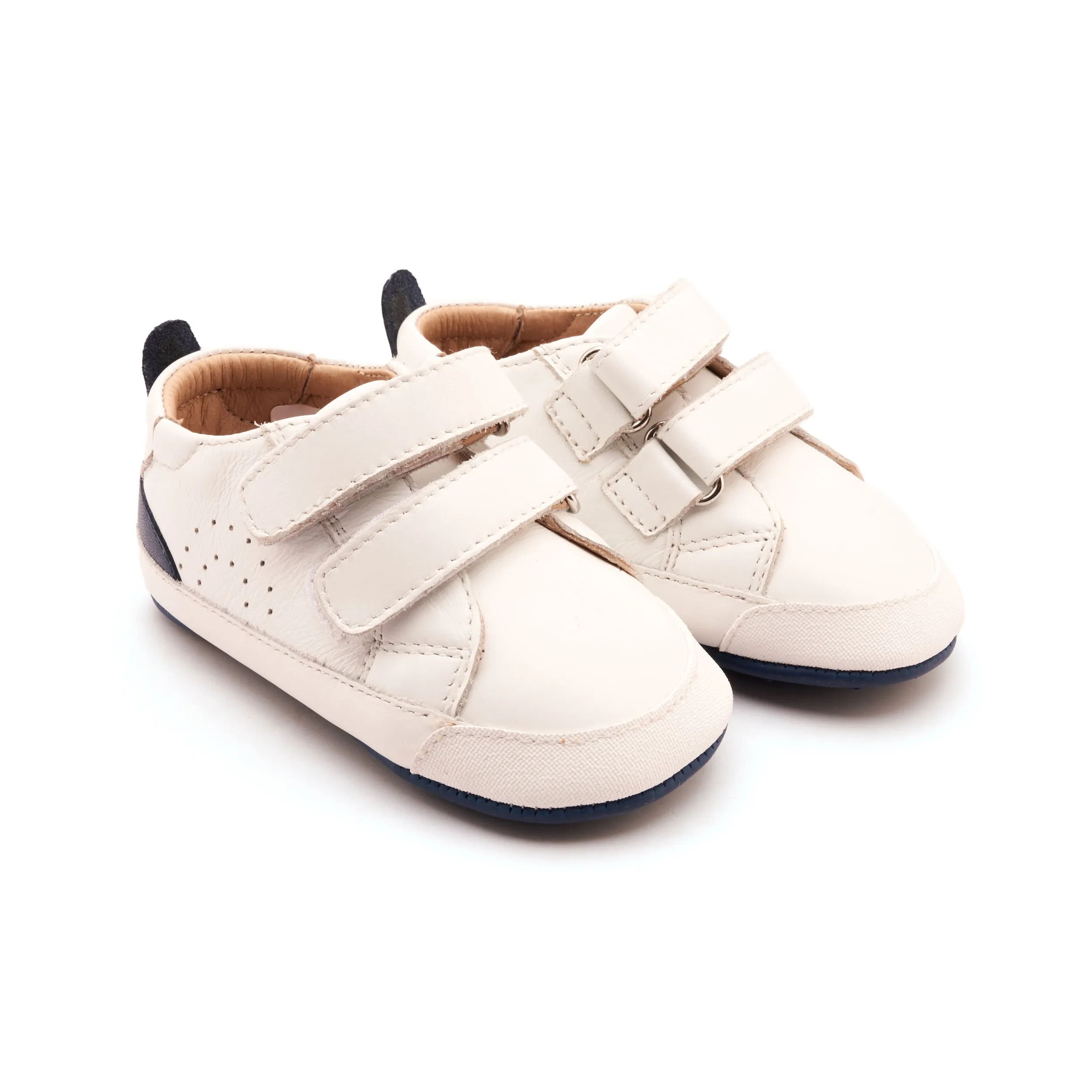 Old Soles Boy's Baby Tot Casual Shoes - Snow / Denim vibe walk