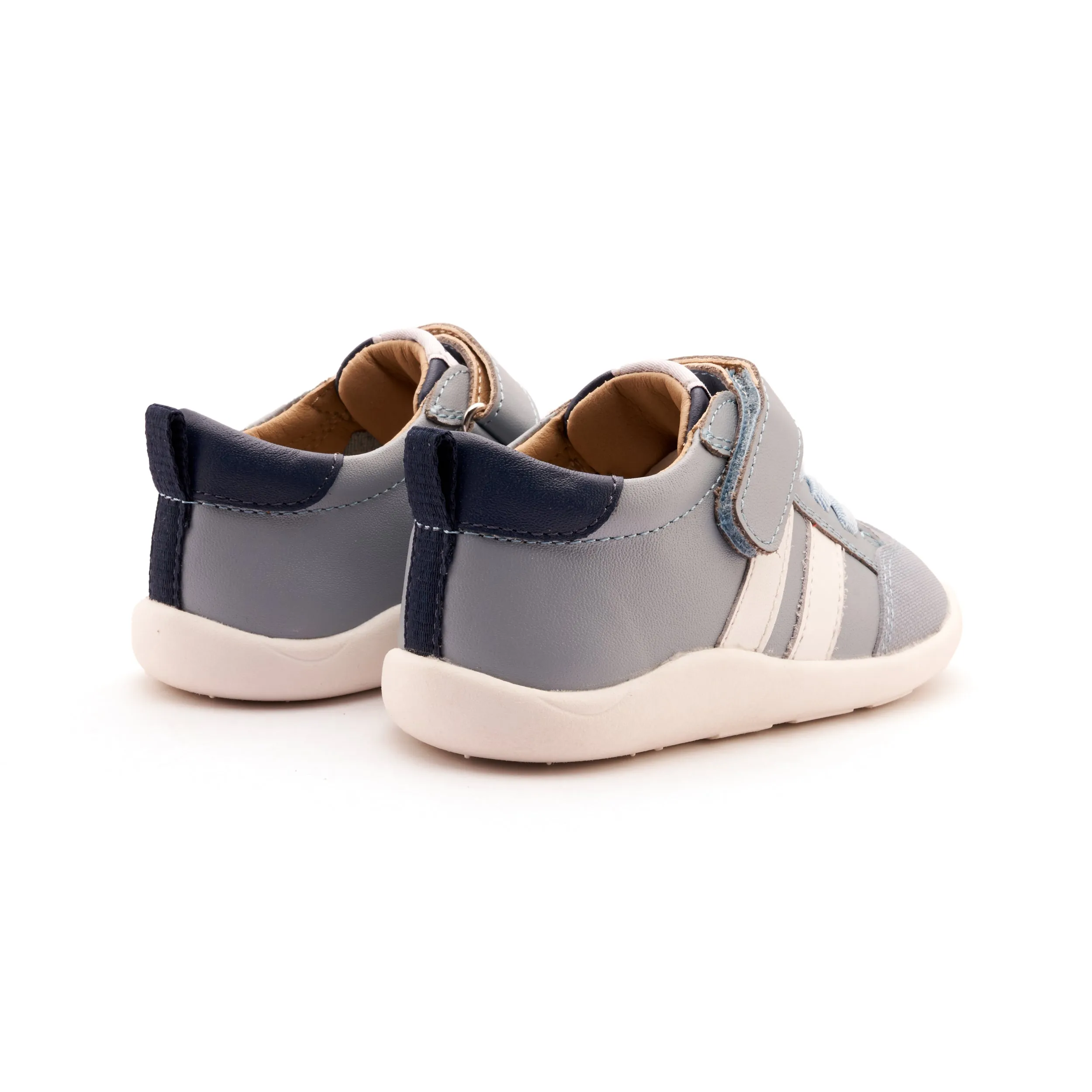 Old Soles Boy's Bowler Ground Casual Shoes - Dusty Blue / Snow / Denim real wear