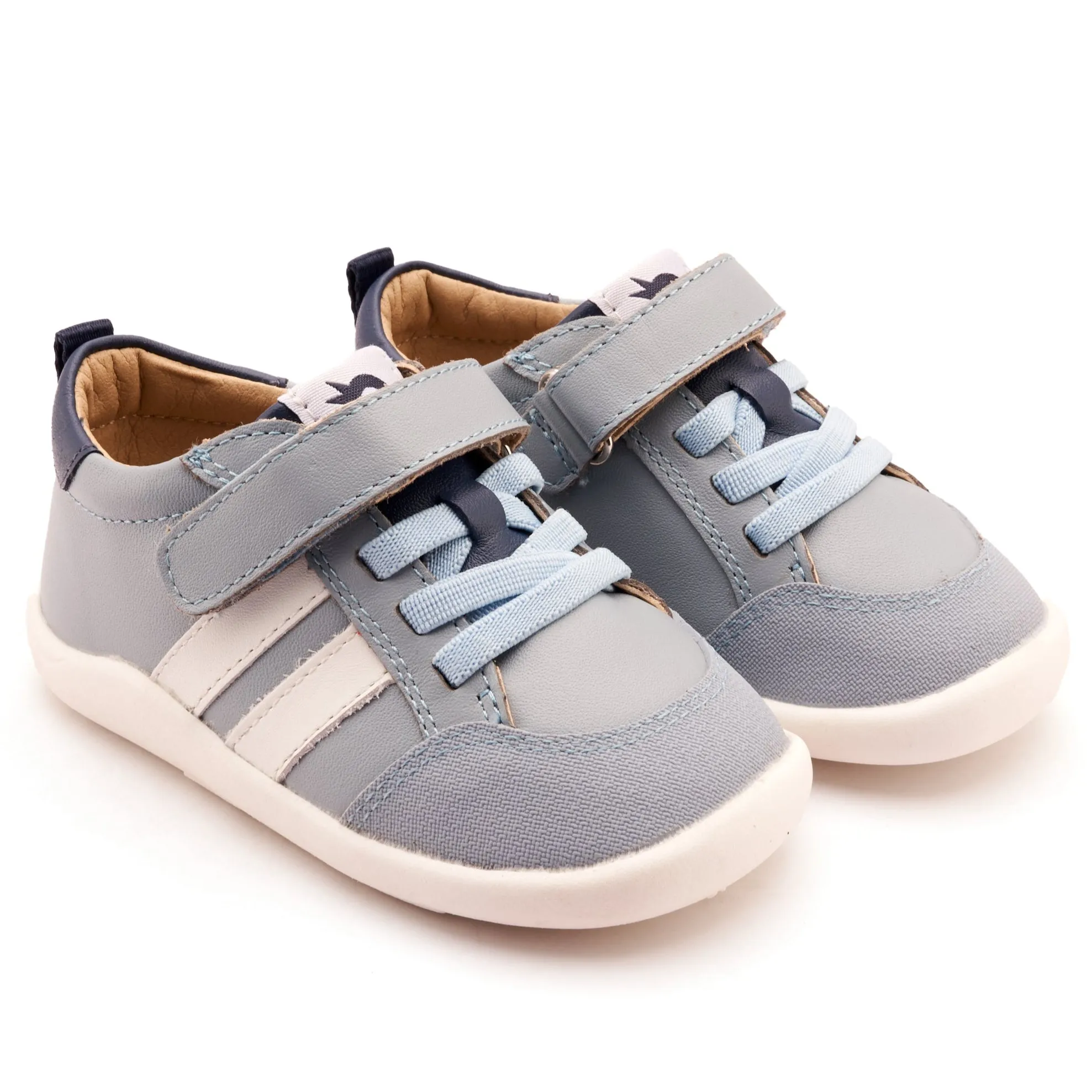 Old Soles Boy's Bowler Ground Casual Shoes - Dusty Blue / Snow / Denim cozy move