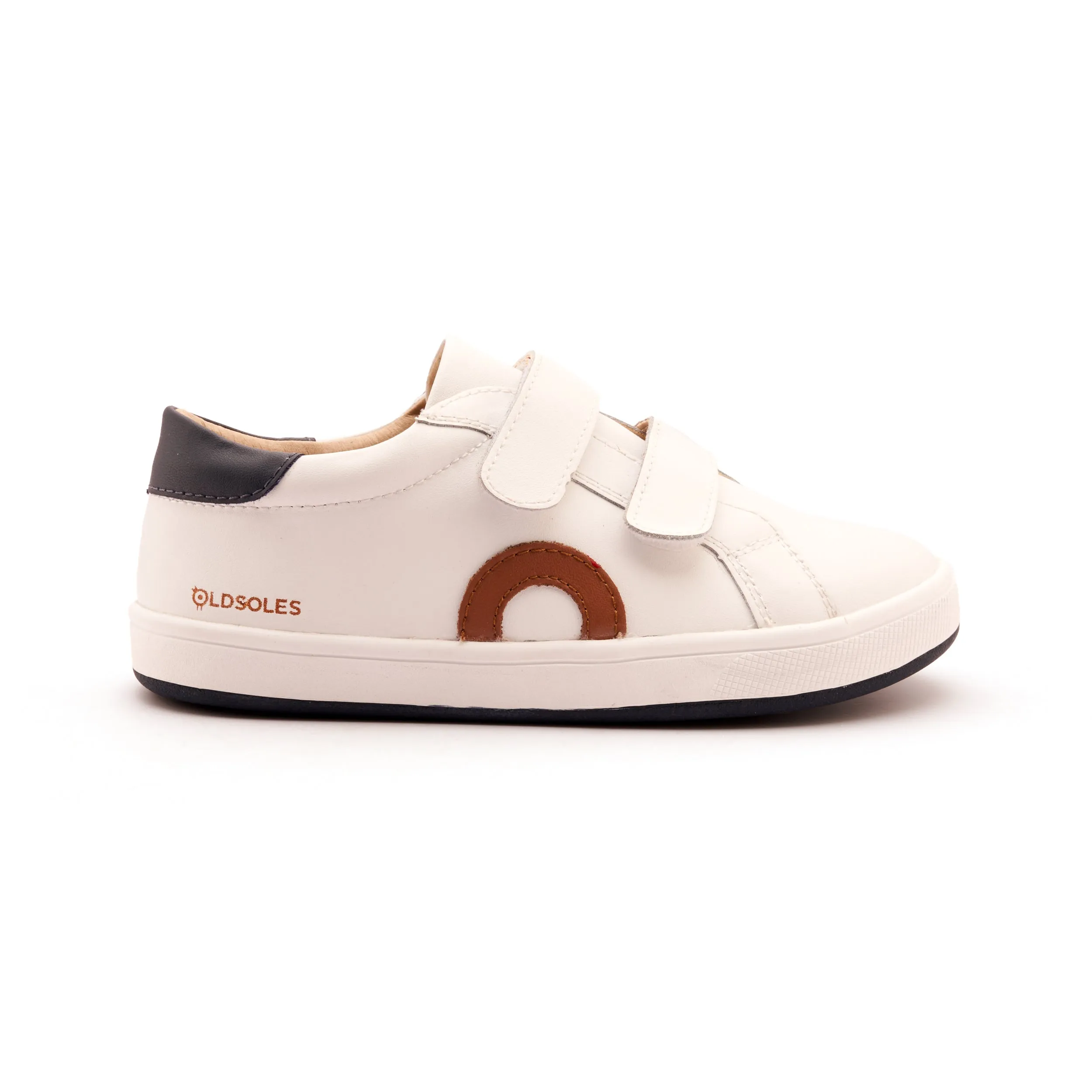 Old Soles Boy's Kix Casual Shoes - Snow / Tan / Navy clean look