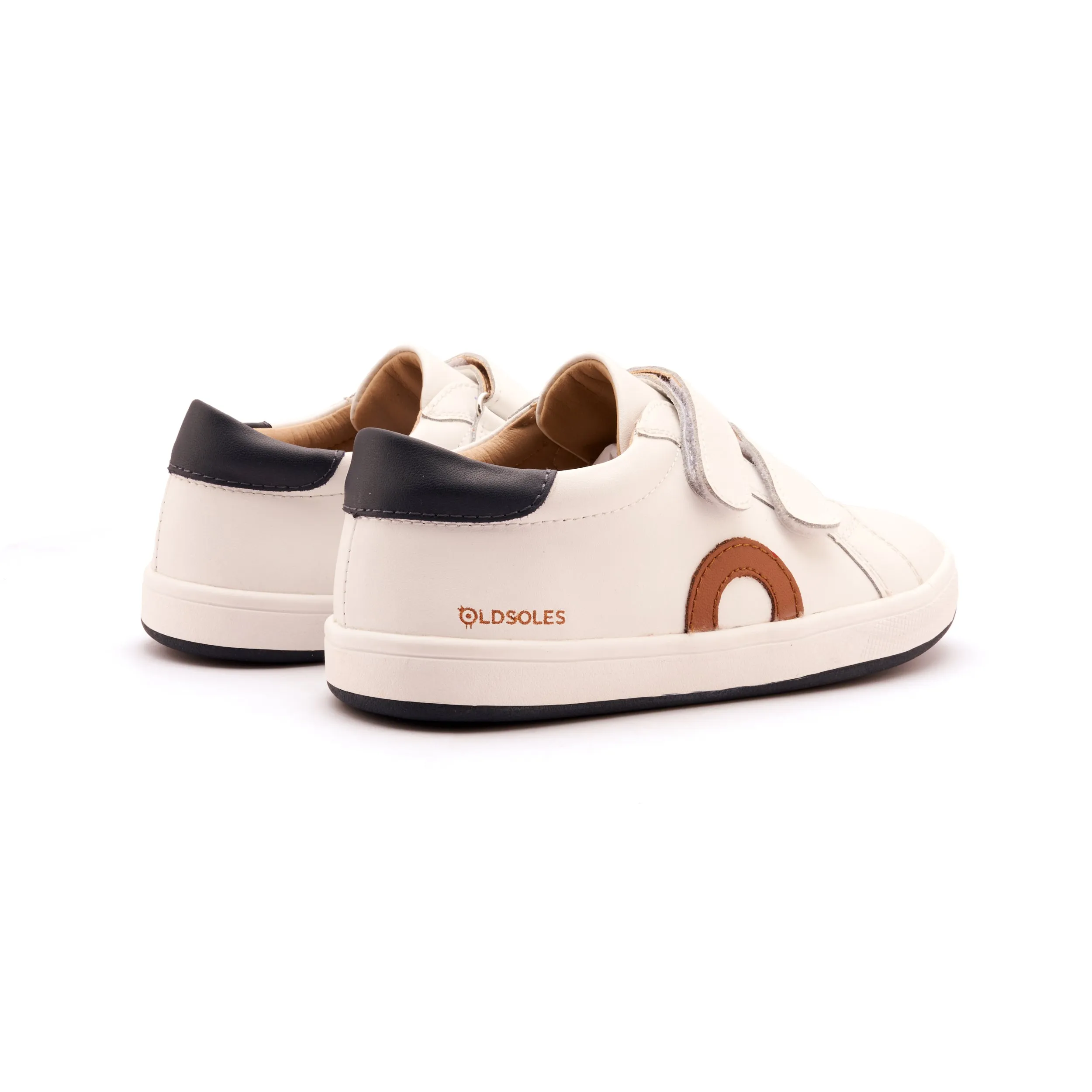 Old Soles Boy's Kix Casual Shoes - Snow / Tan / Navy soft ride