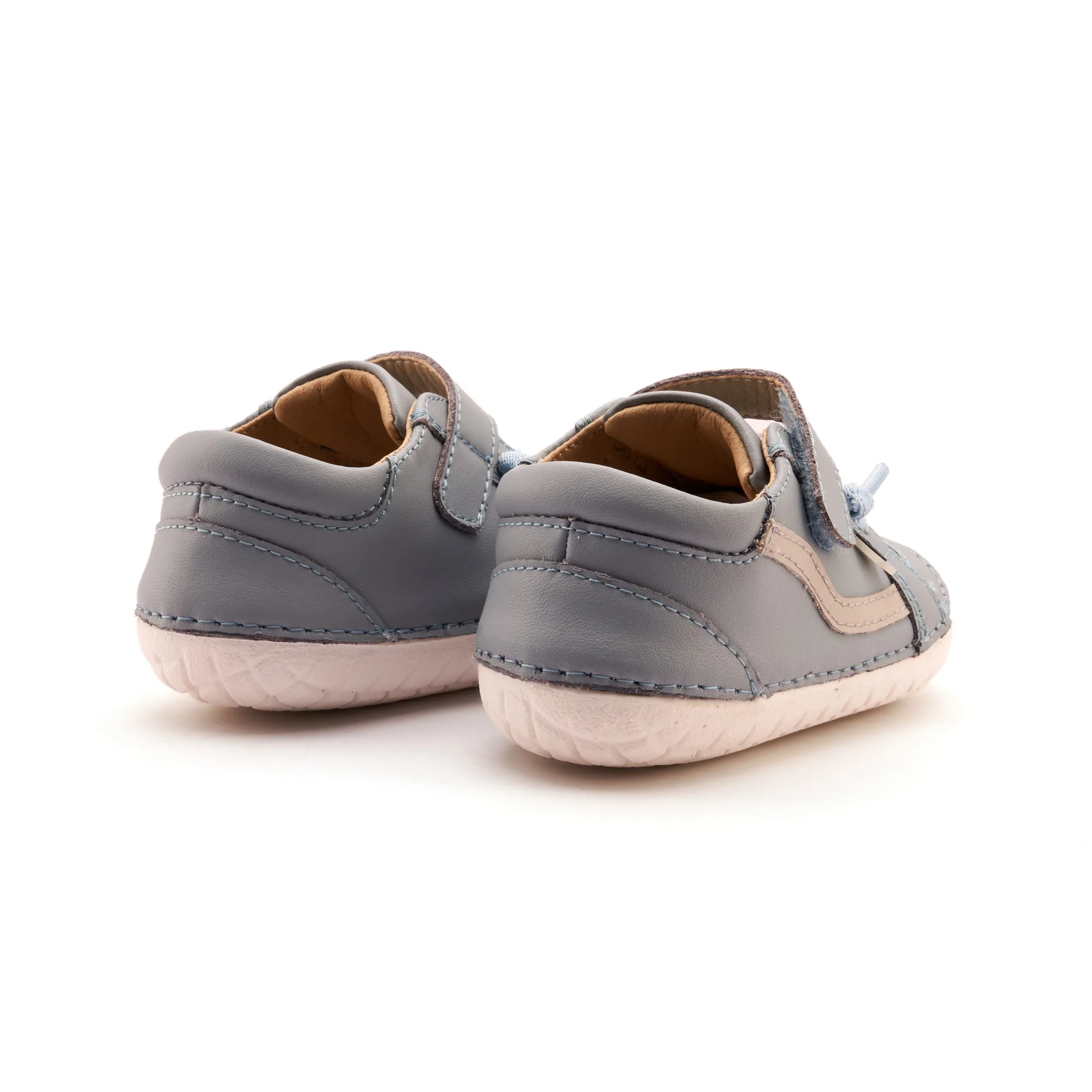 Old Soles Boy's Pave Squiggle Casual Shoes - Dusty Blue / Gris slow pace