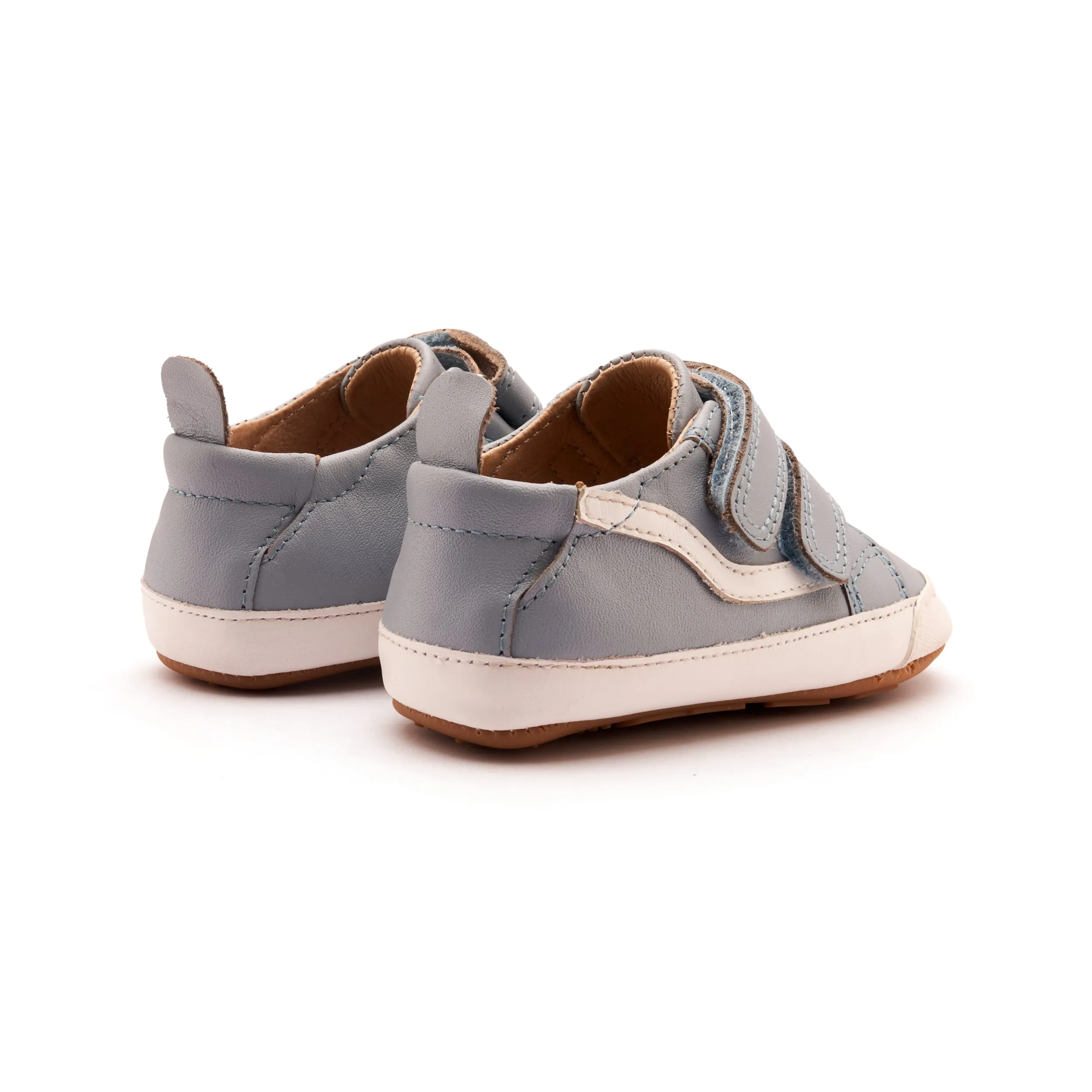 Old Soles Boy's Squiggle Bub Casual Shoes - Dusty Blue / Snow cool breeze