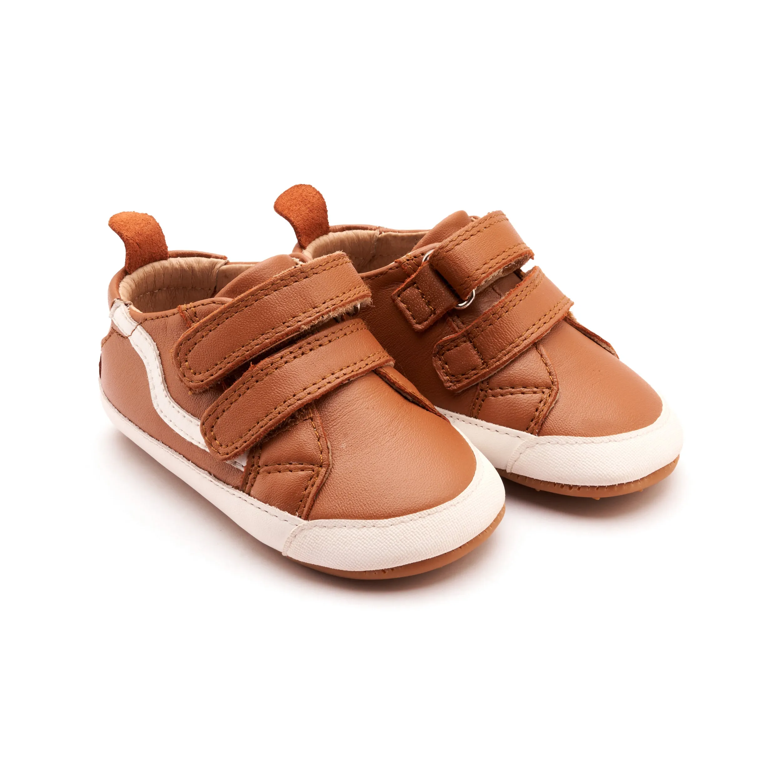 Old Soles Boy's Squiggle Bub Casual Shoes - Tan / Snow soft frame