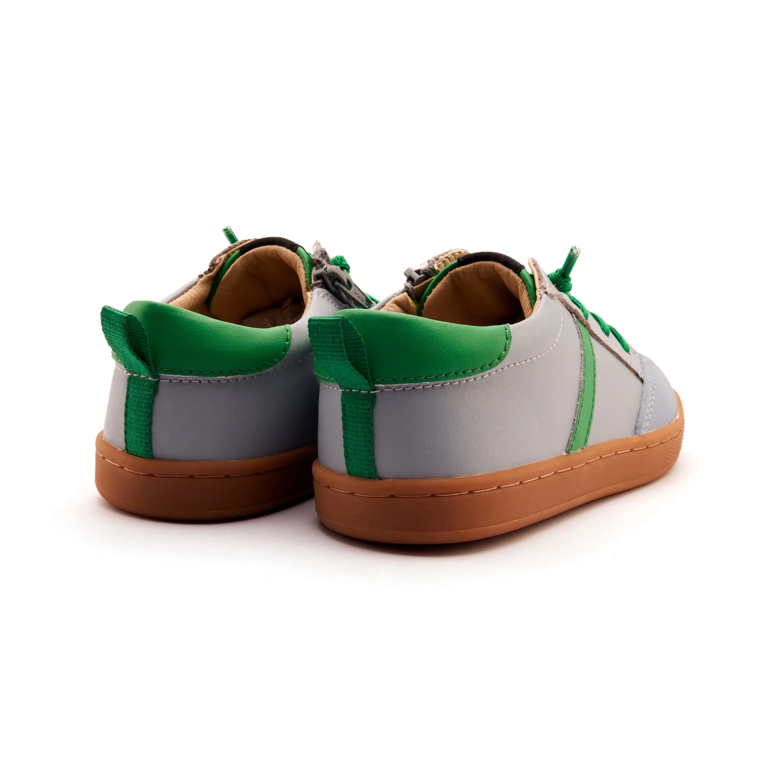 Old Soles Boy's Urban Road Casual Shoes - Dusty Blue / Neon Green airport ease