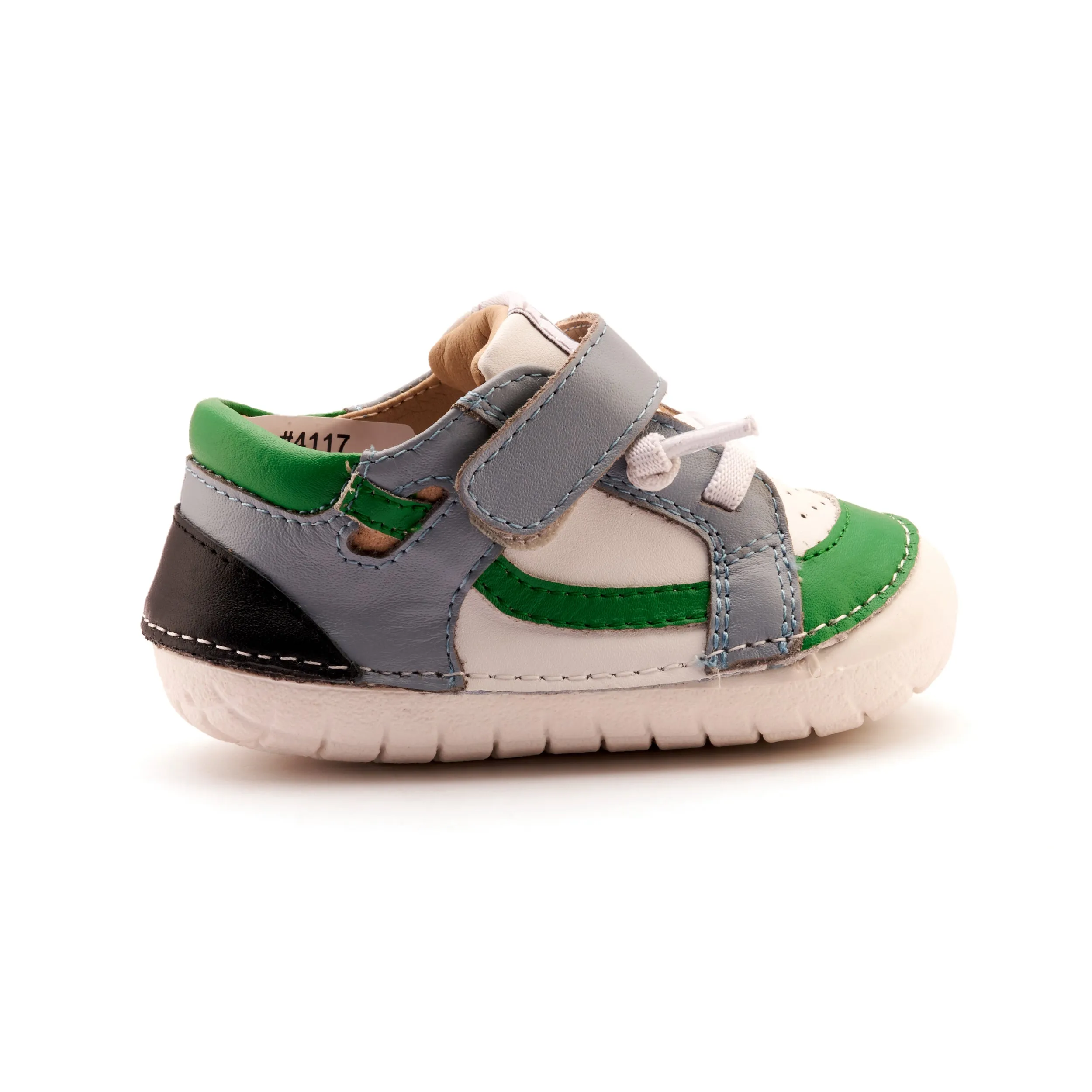 Old Soles Boy's Windy Pave Casual Shoes - Snow / Dusty Blue / Neon Green / Black airport ease