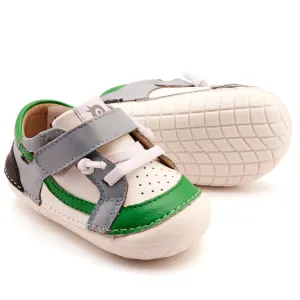 Old Soles Boy's Windy Pave Casual Shoes - Snow / Dusty Blue / Neon Green / Black all day