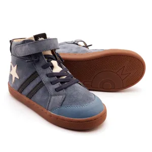 Old Soles Boy's WOS High Top Casual Shoes - Denim Suede / Sporco / Black active city
