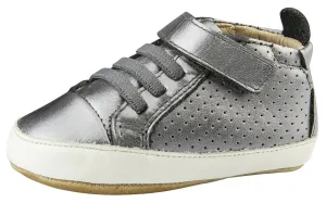 Old Soles Cheer Bambini First Walker Trainer Sneakers, Rich Silver / White vibe tech