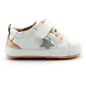 Old Soles Girl's 0085RT Platinum Bub Casual Shoes - Snow / Copper / Glam Argent / Copper Sole easy match