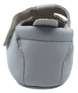 Old Soles Girl's 053 T-Petal Cut-Out Detail Grey Leather Mary Jane Flats easy slide