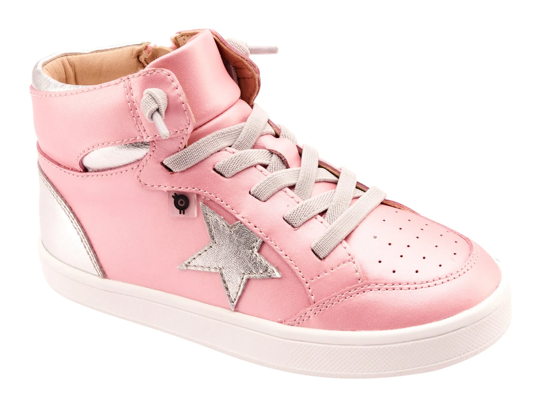 Old Soles Girl's 1003 Starling Casual Shoes - Pearlised Pink / Silver / Silver / White Sole light step