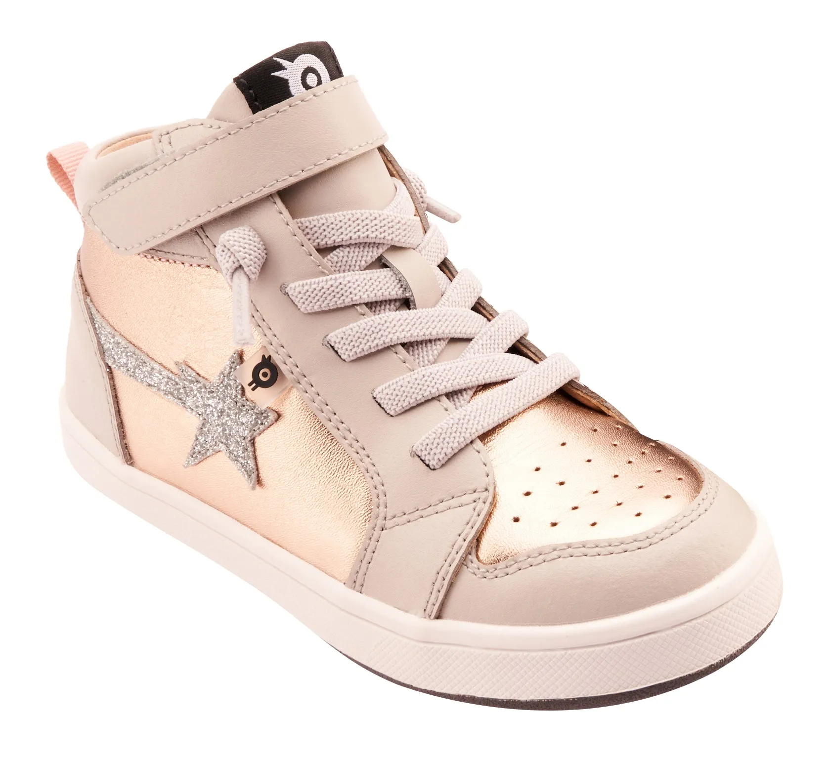 Old Soles Girl's 1007 Team-Star Casual Shoes - Copper / Glam Argent move around