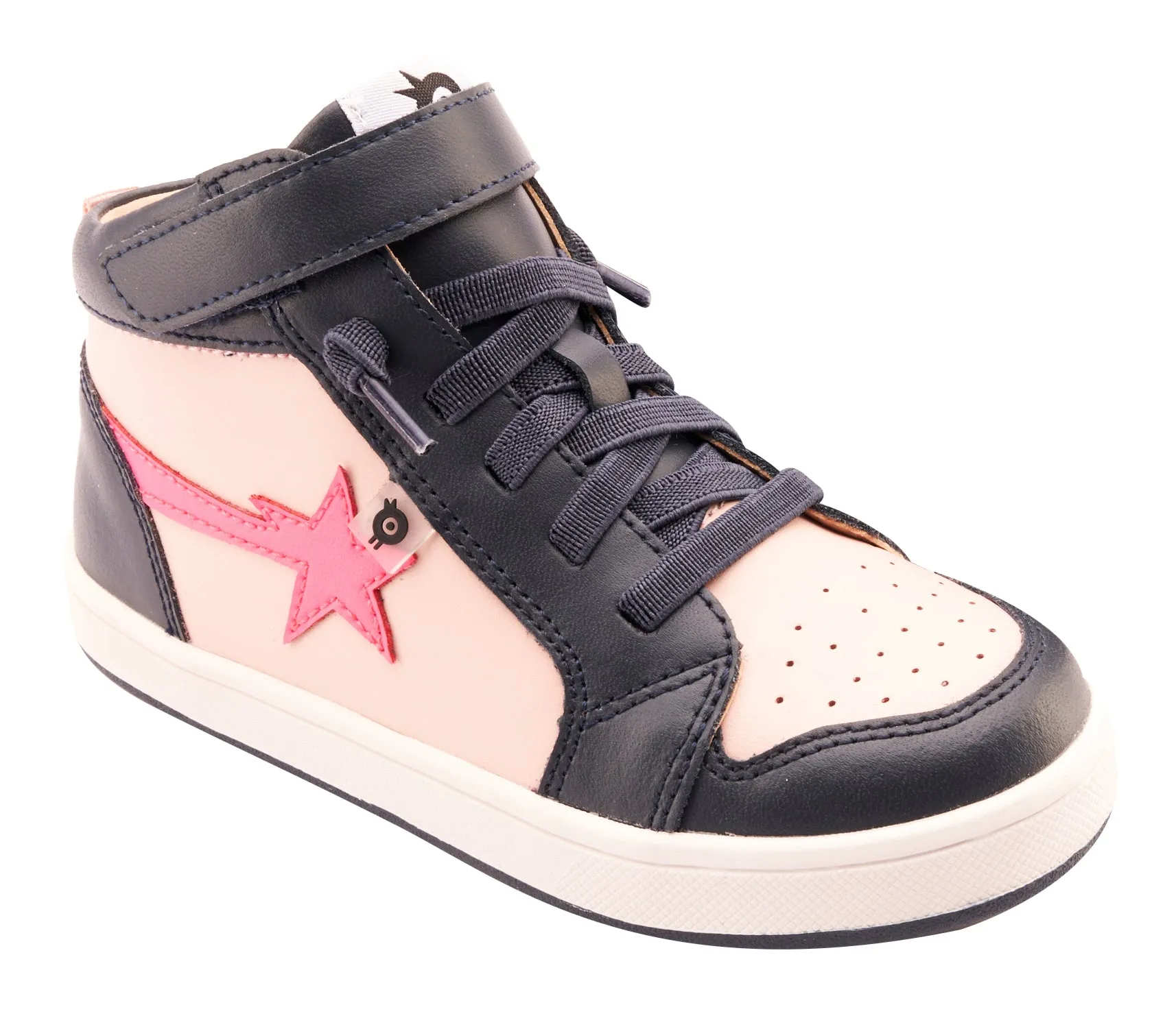 Old Soles Girl's 1007 Team-Star Casual Shoes - Powder Pink / Neon Pink daily trend