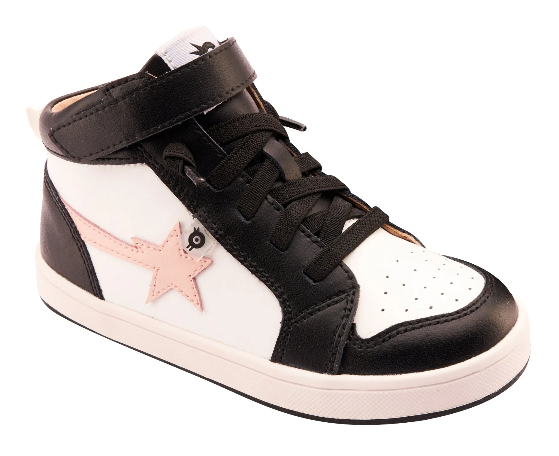 Old Soles Girl's 1007 Team-Star Casual Shoes - Snow / Powder Pink / Black / White Black Sole feet happy