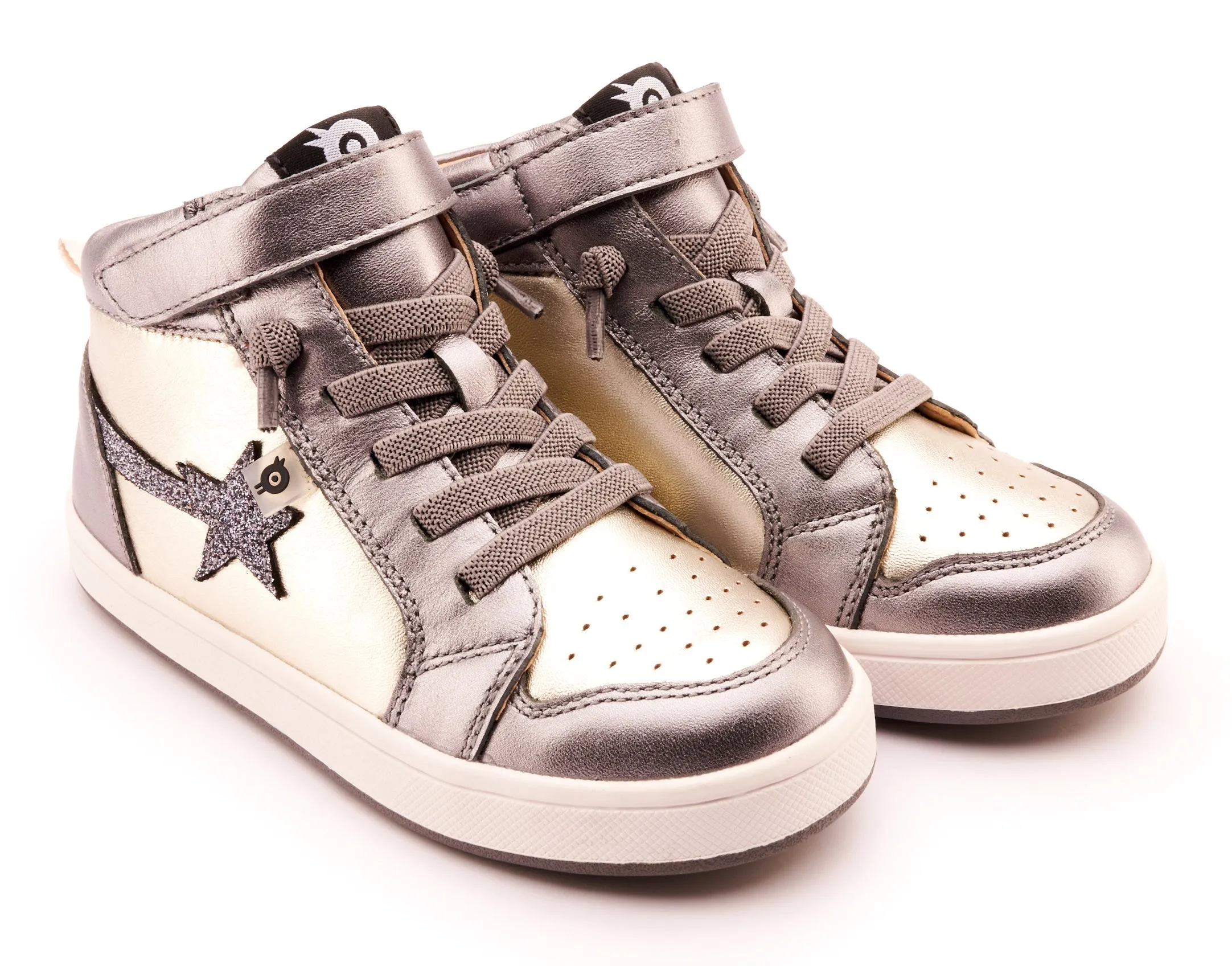 Old Soles Girl's 1007 Team-Star Casual Shoes - Titanium / Glam Gunmetal night out