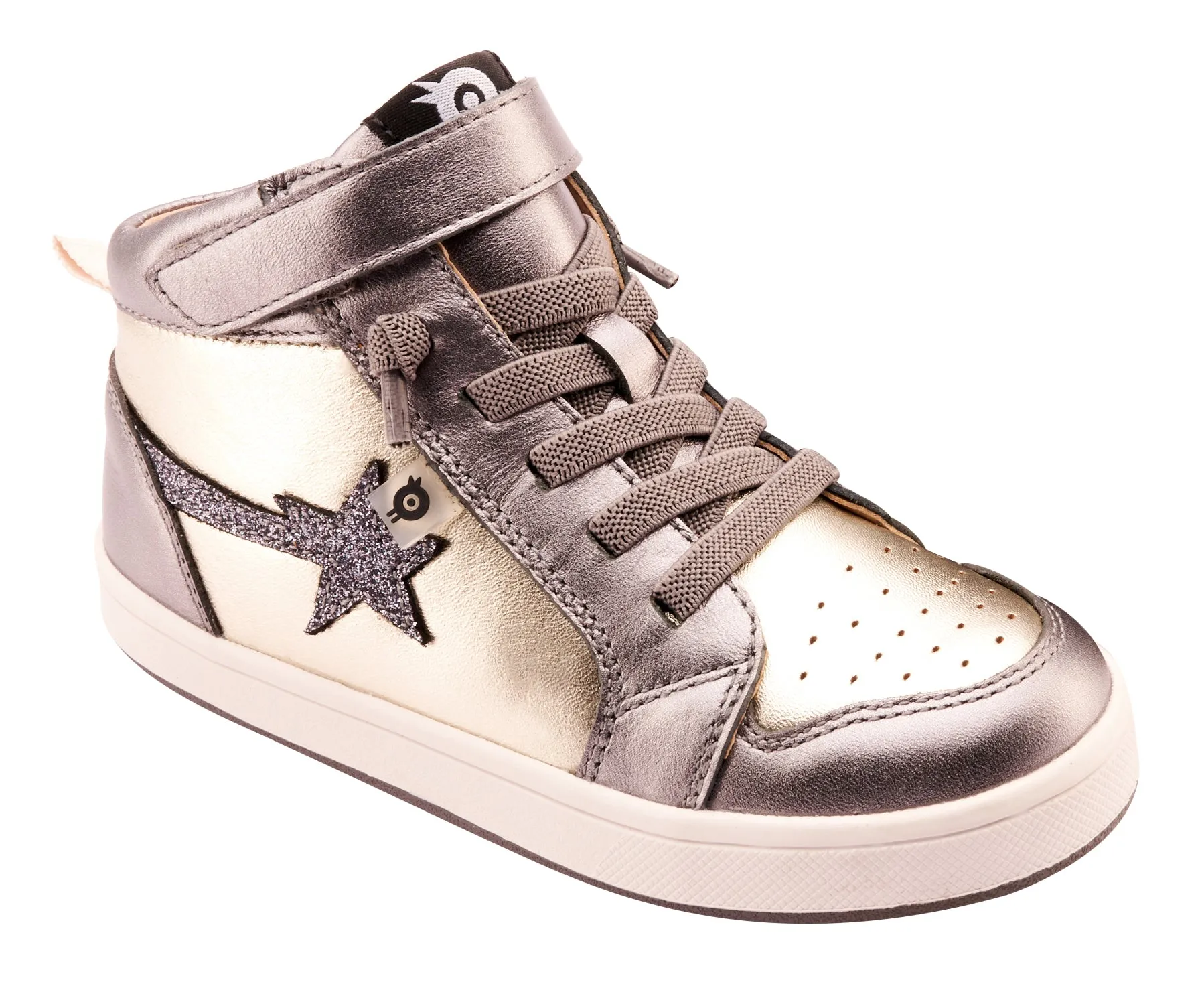 Old Soles Girl's 1007 Team-Star Casual Shoes - Titanium / Glam Gunmetal flow street