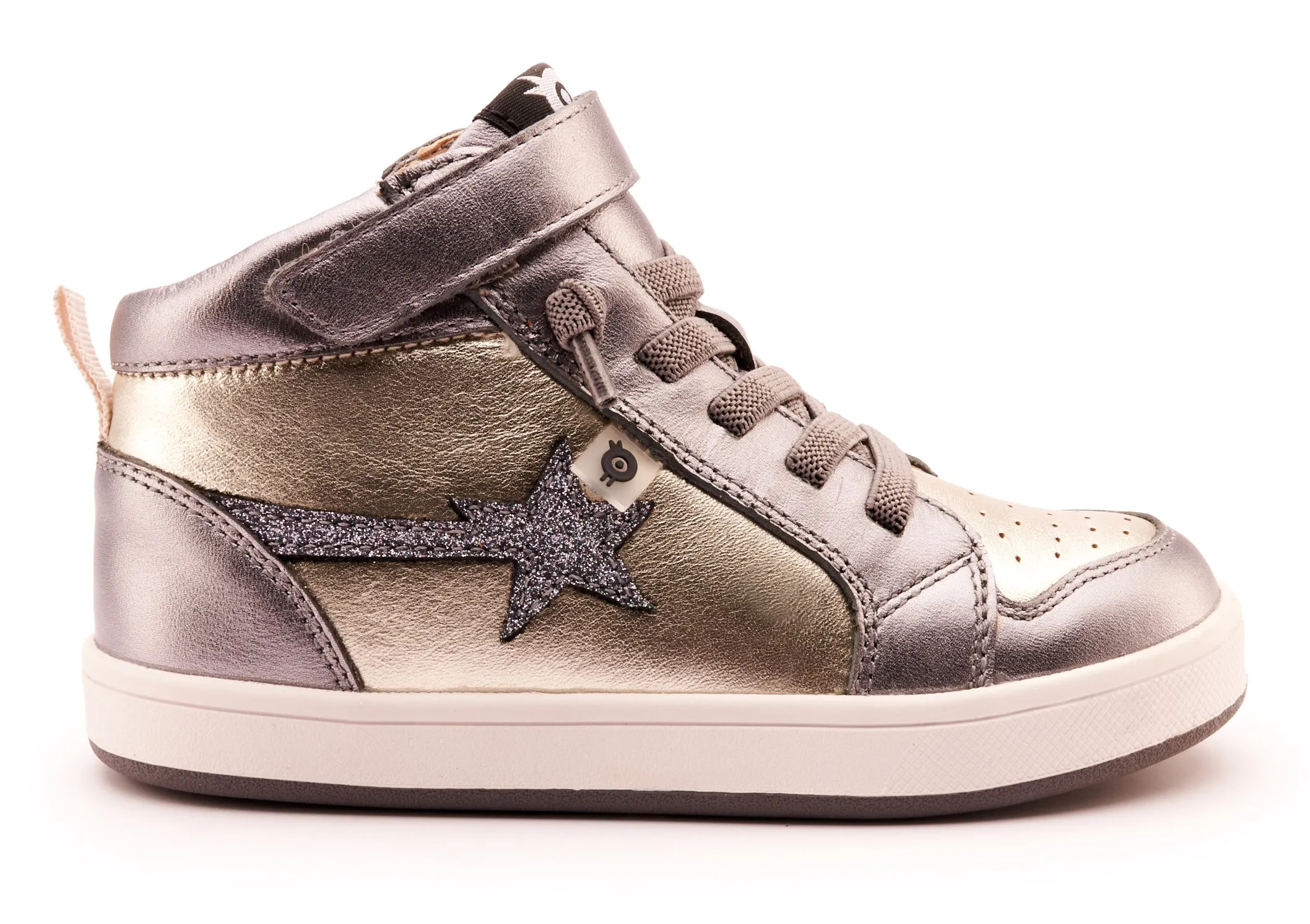 Old Soles Girl's 1007 Team-Star Casual Shoes - Titanium / Glam Gunmetal short trip