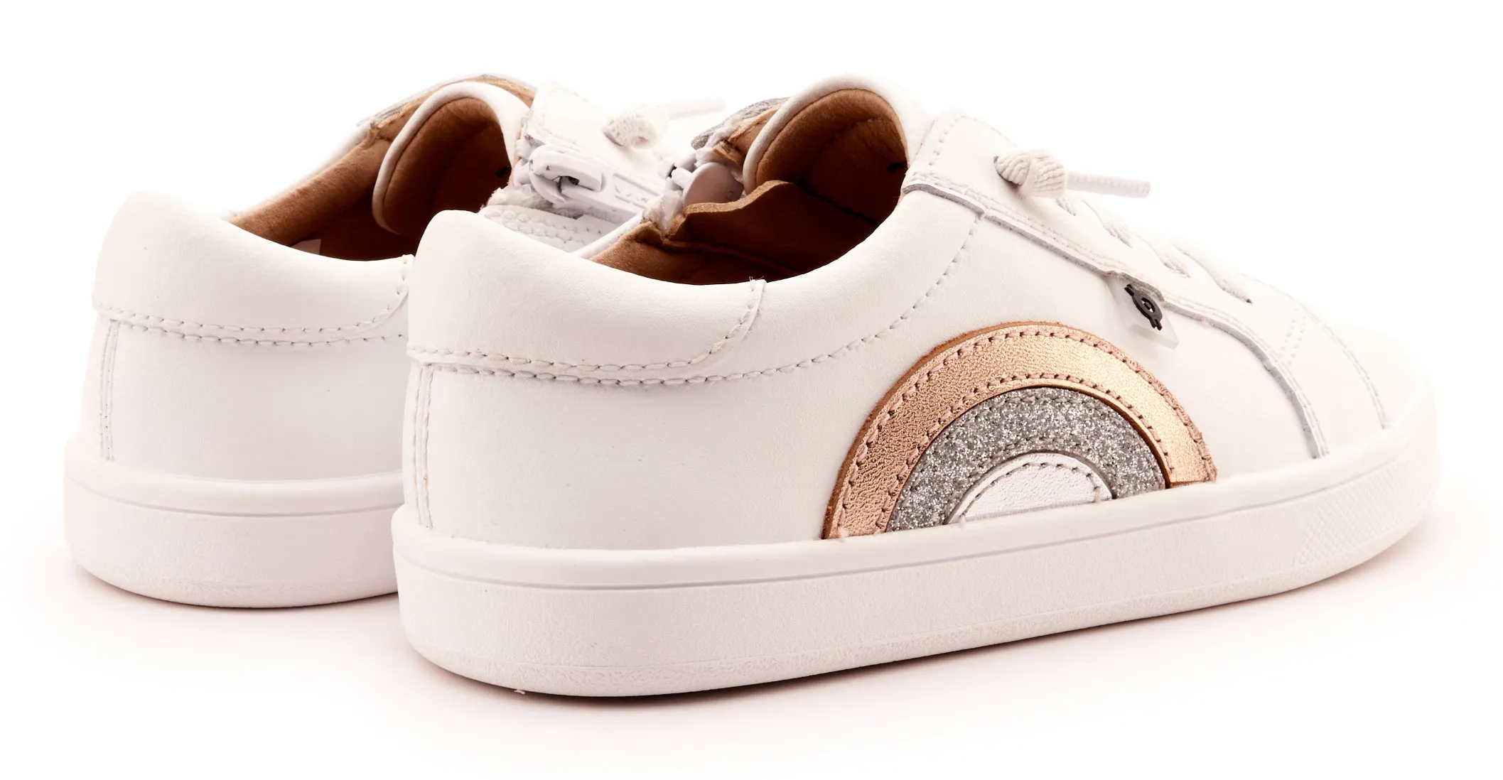 Old Soles Girl's 1010 Girl's Rainbow Jumpa Casual Shoes - Snow / Copper fit everyone