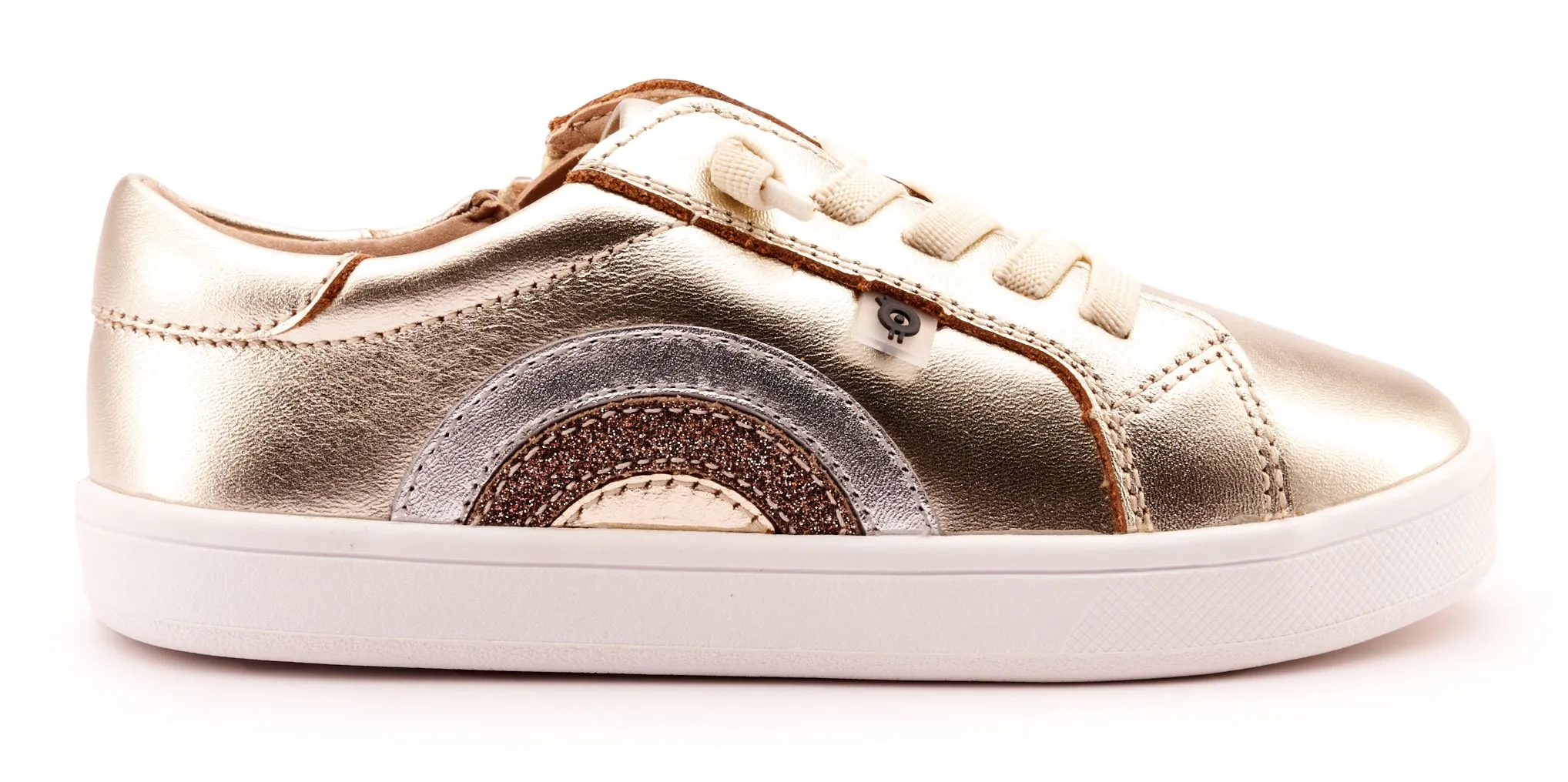 Old Soles Girl's 1010 Rainbow Jumpa Casual Shoes - Titanium / Silver / Glam Choc / Gold street light