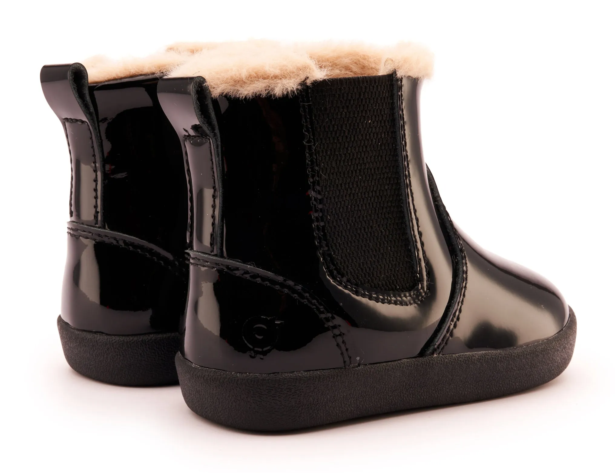 Old Soles Girl's 315 Rider Booties - Black Patent stable feel