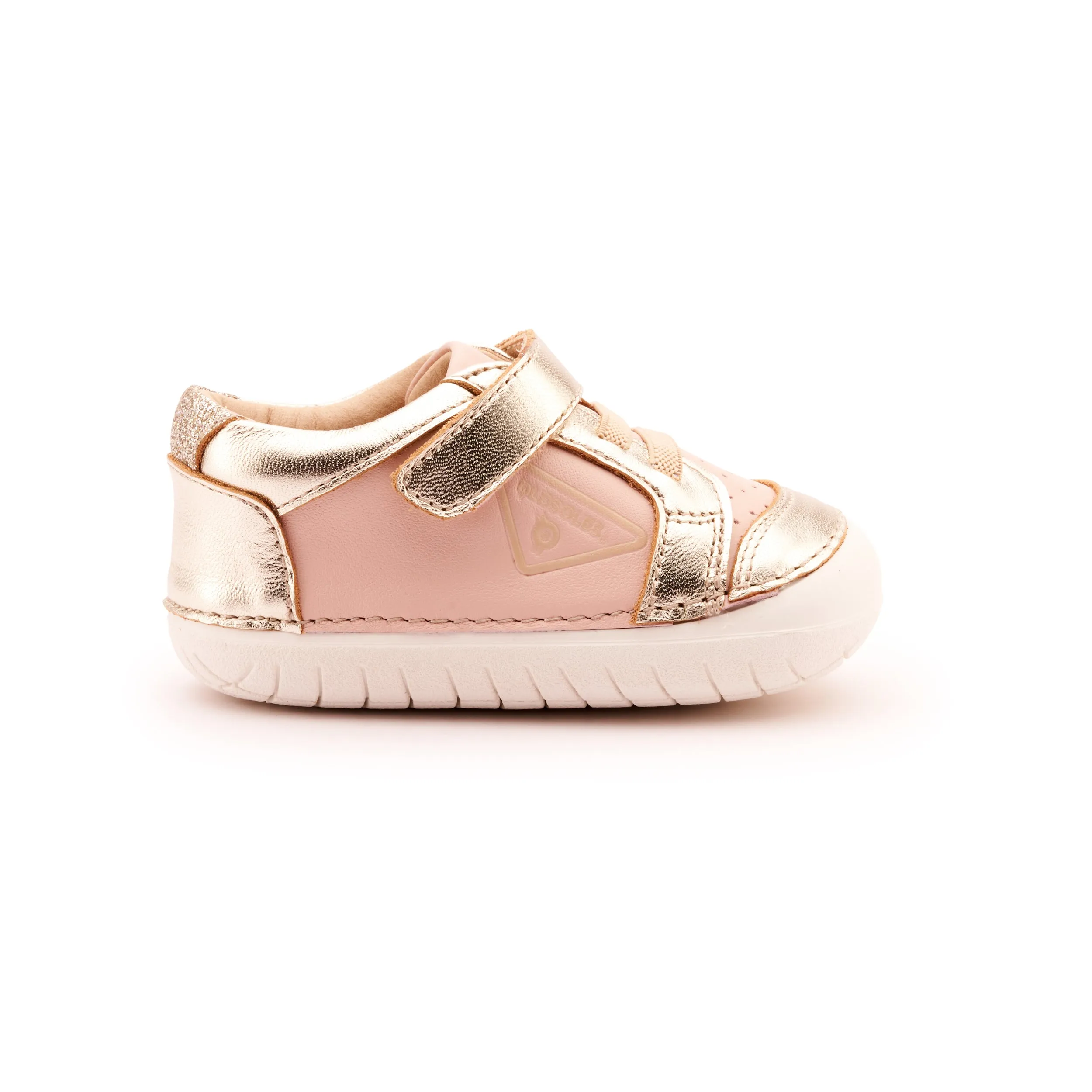 Old Soles Girl's 4094 Badge Pave Casual Shoes - Powder Pink / Gold / Glam Gold fit work