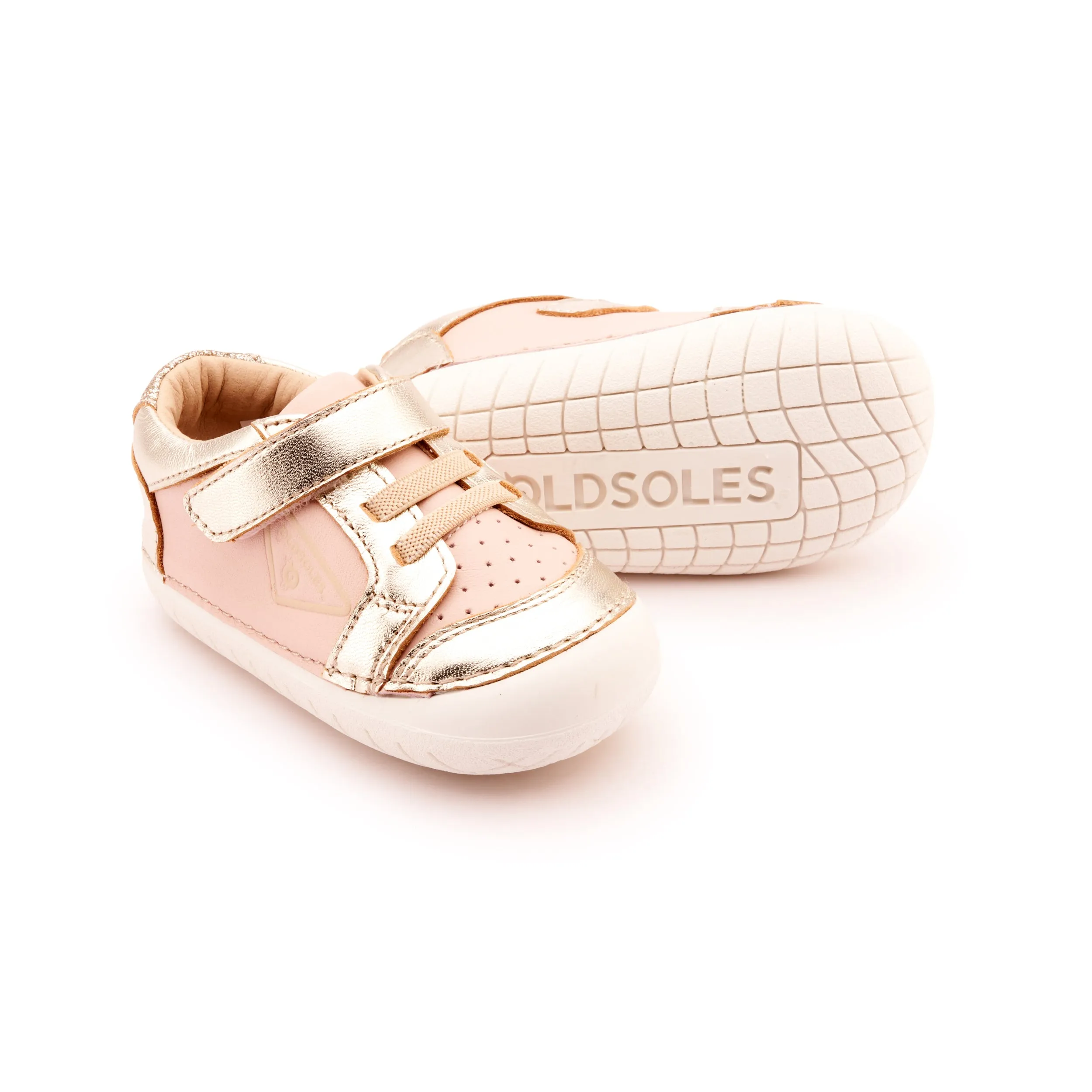 Old Soles Girl's 4094 Badge Pave Casual Shoes - Powder Pink / Gold / Glam Gold fit work