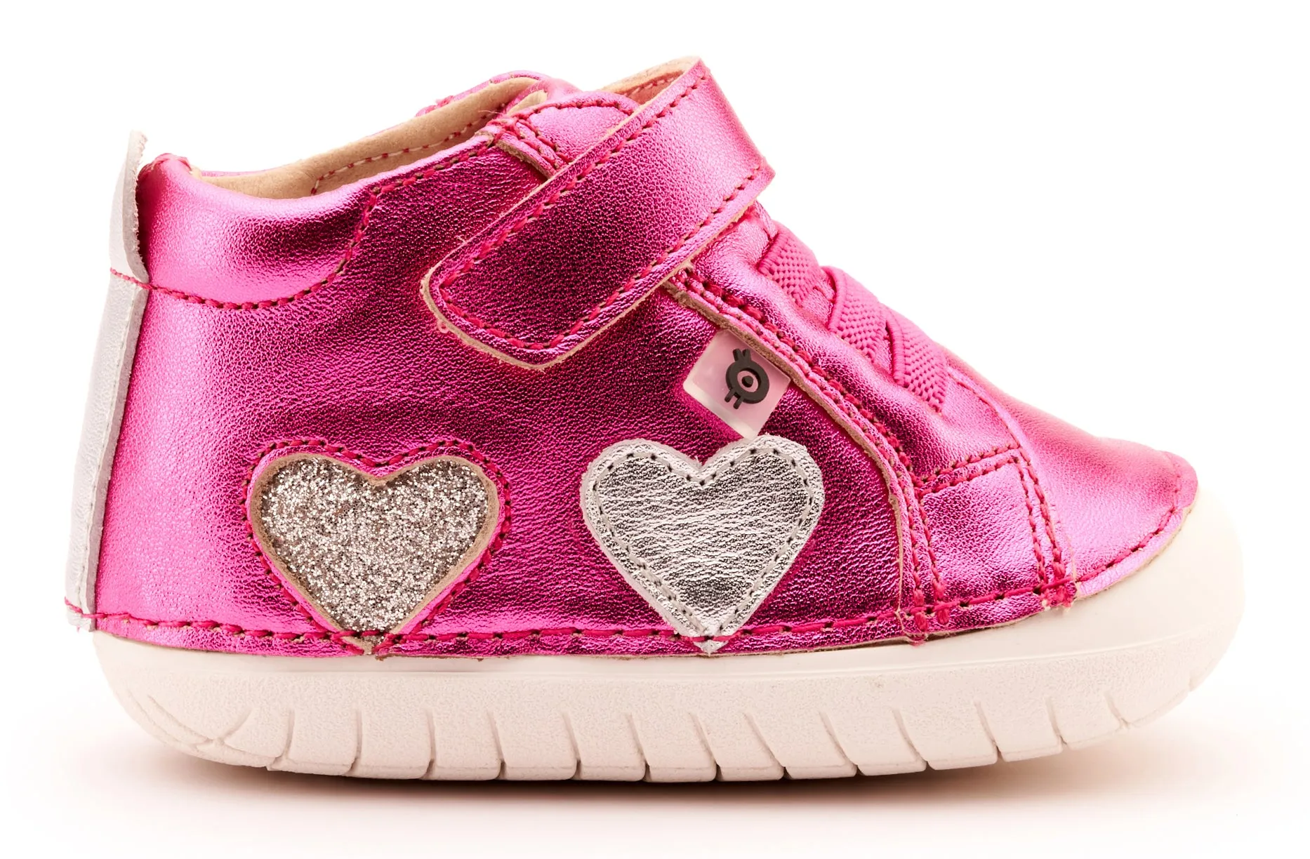 Old Soles Girl's 4097 Harper Pave Casual Shoes - Fuchsia Foil / Silver / Glam Argent vibe path