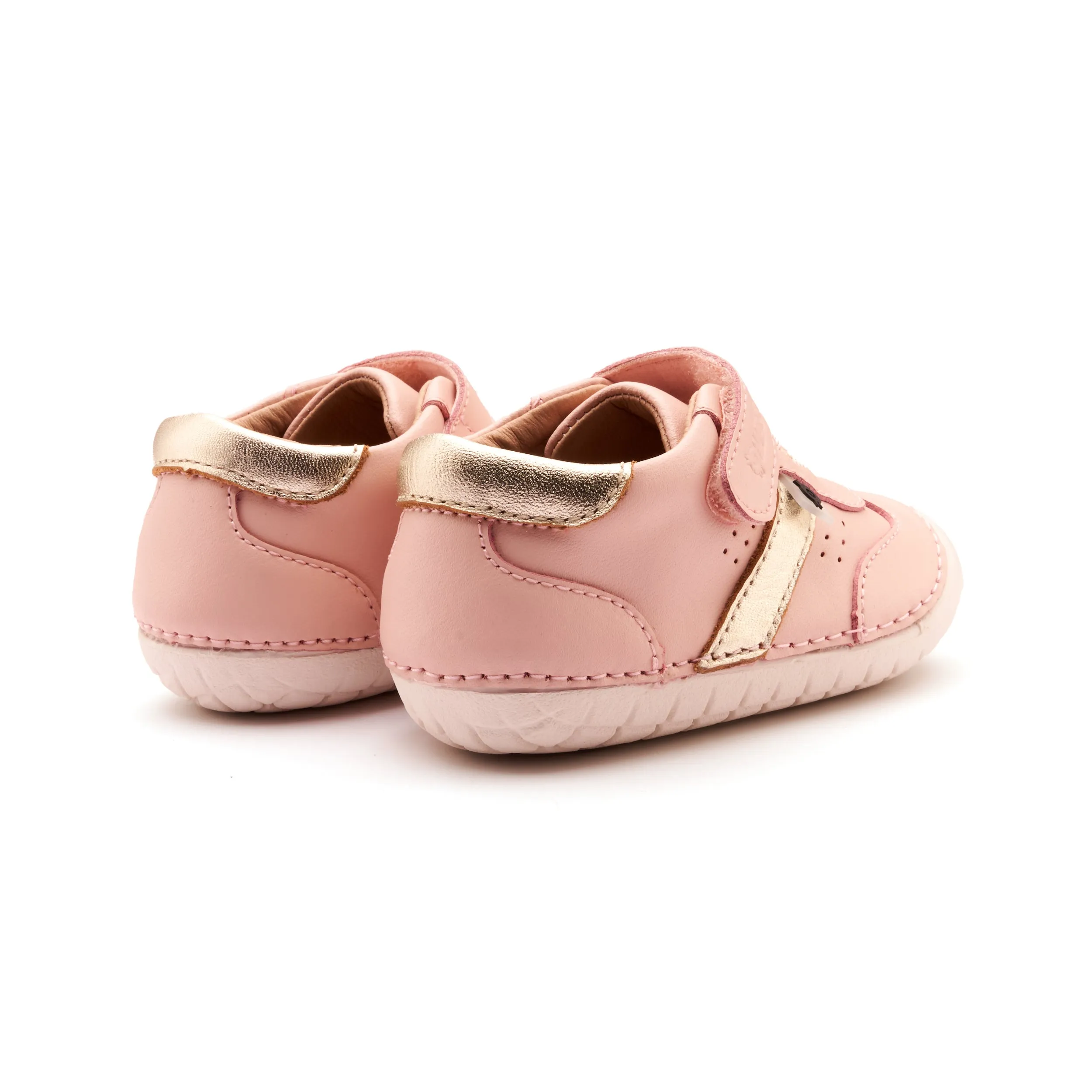 Old Soles Girl's 4100 Roady Pave Casual Shoes - Powder Pink / Gold / White Sole feel home