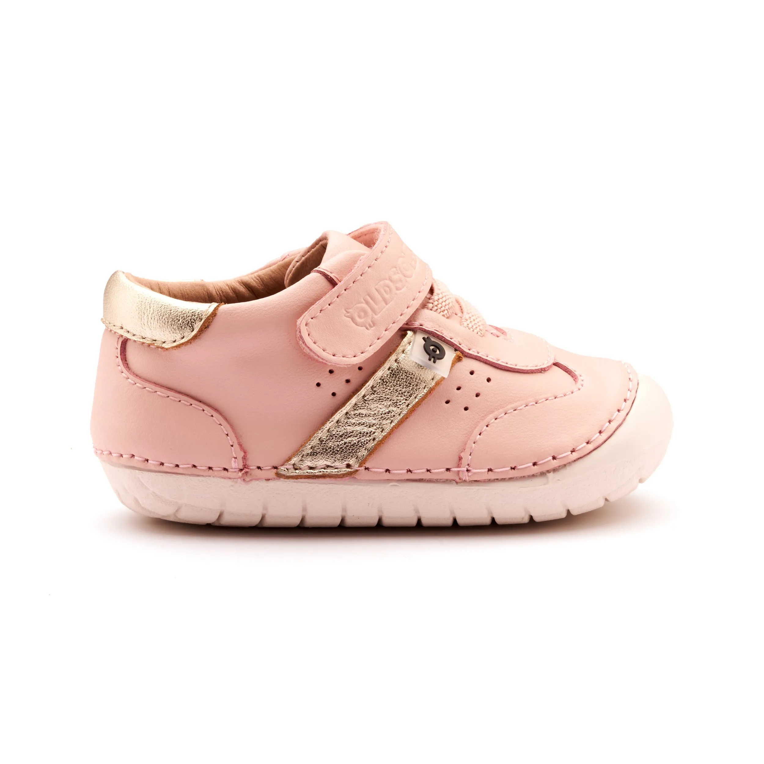 Old Soles Girl's 4100 Roady Pave Casual Shoes - Powder Pink / Gold / White Sole hang out