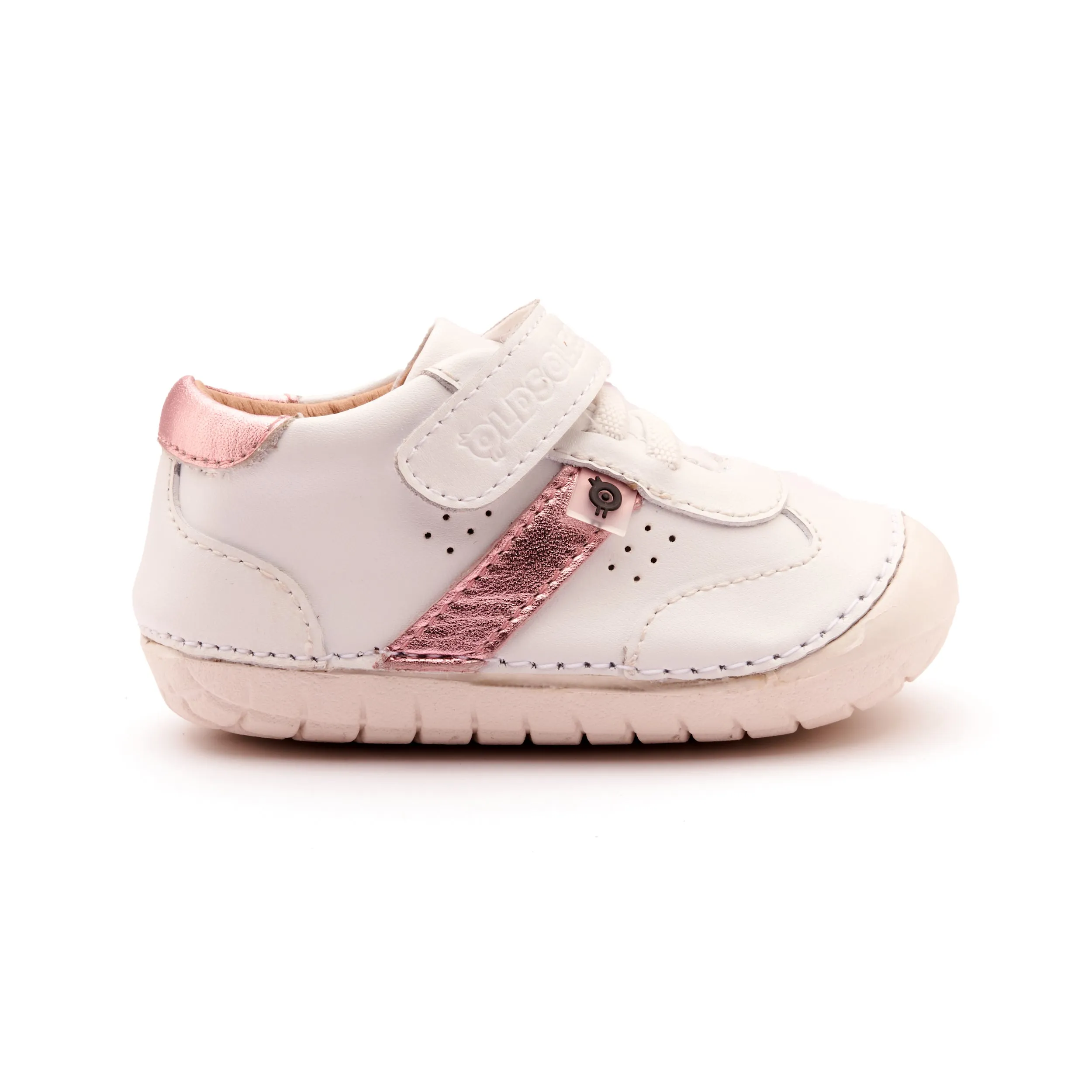 Old Soles Girl's 4100 Roady Pave Casual Shoes - Snow / Pink Frost / White Sole fit busy