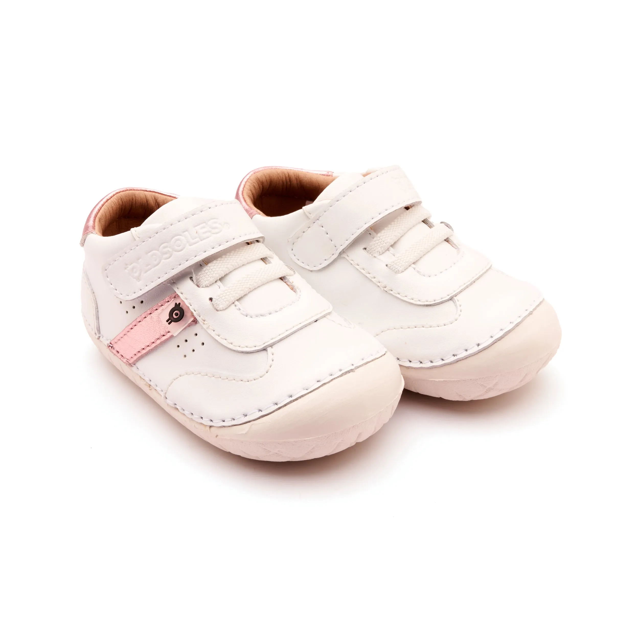 Old Soles Girl's 4100 Roady Pave Casual Shoes - Snow / Pink Frost / White Sole move around