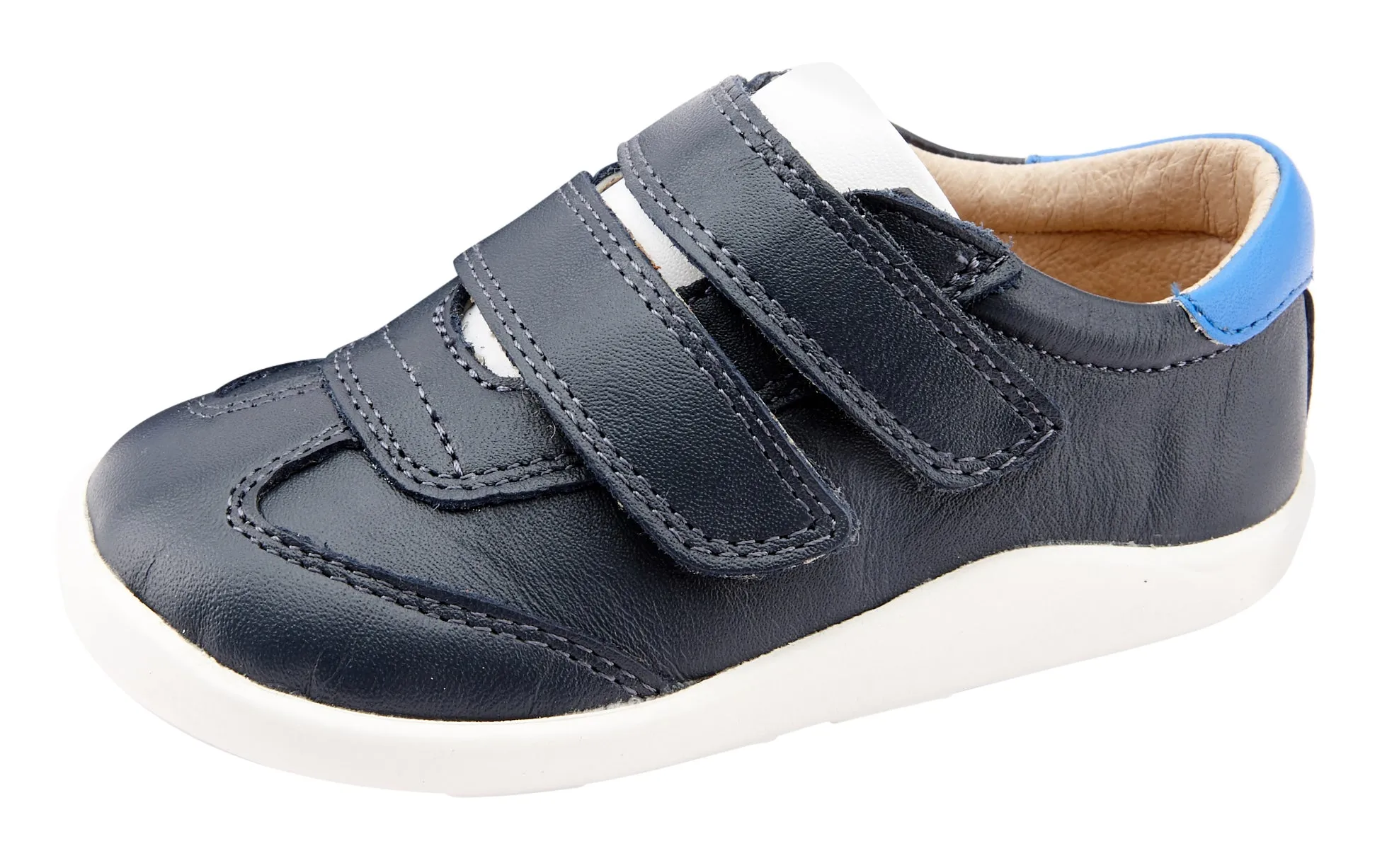 Old Soles Girl's 8012 Path Way Shoes - Navy/Snow/Neon Blue no noise