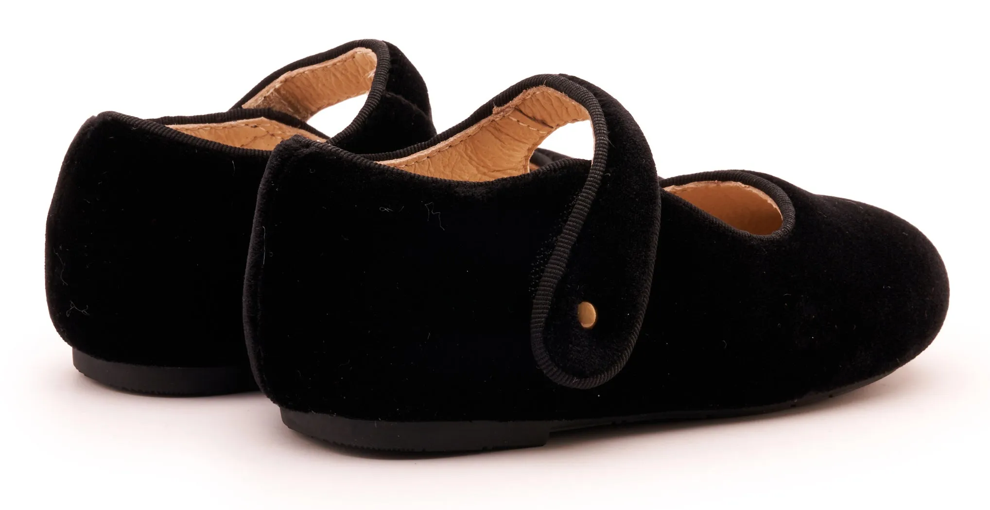 Old Soles Girl's 803 Lady Jane Dress Shoes - Black Velvet event ready