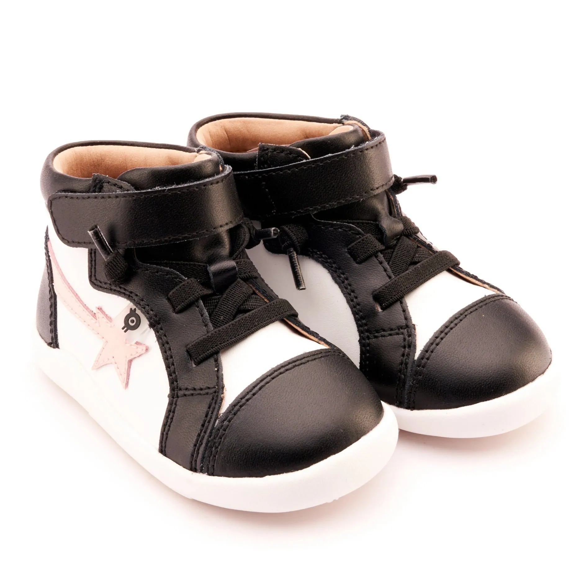 Old Soles Girl's 8046 Ground Team Casual Shoes - Snow / Powder Pink / Black shift mode
