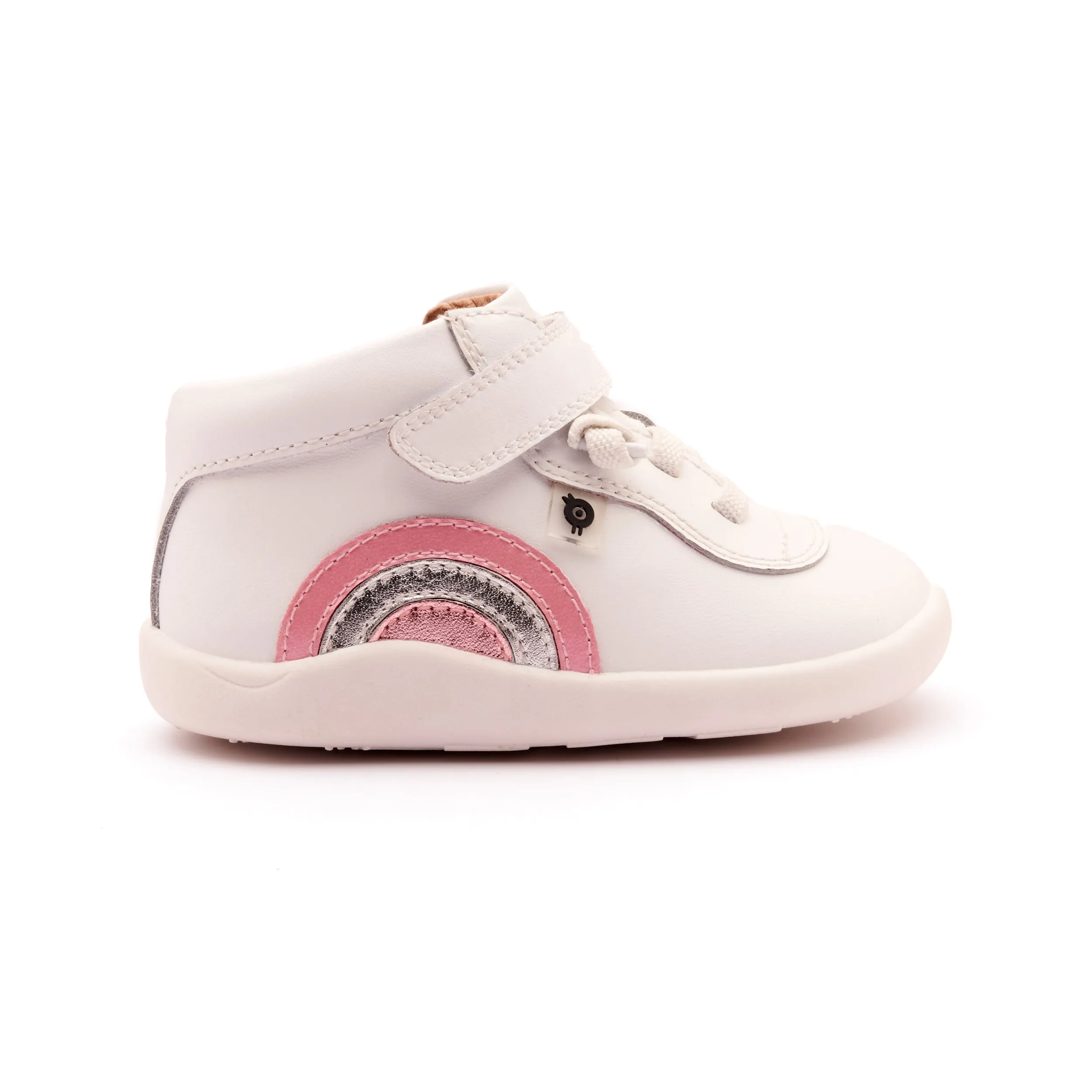Old Soles Girl's 8055 Sun Bright Casual Shoes - Snow / Pearlised Pink / Silver / Pink Frost / White Sole low pace